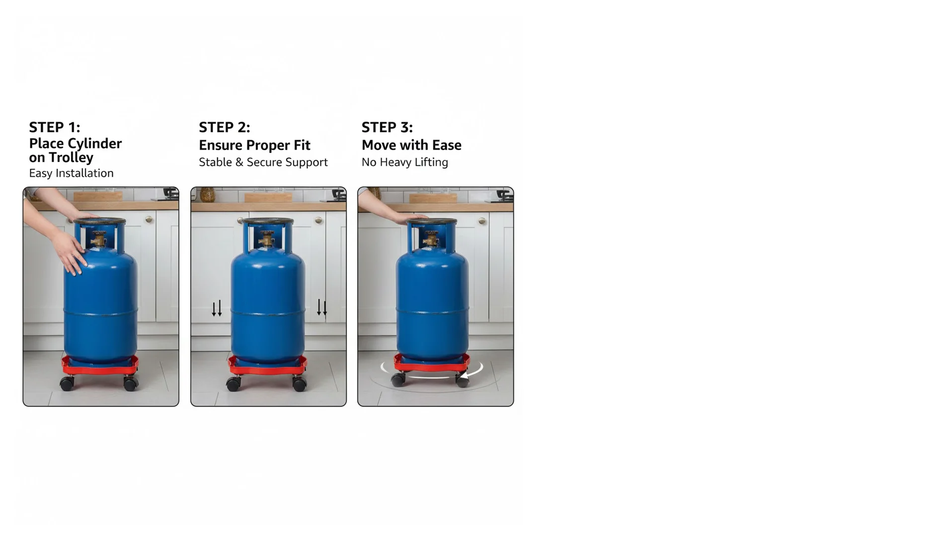 Square Plastic Gas Cylinder Trolley