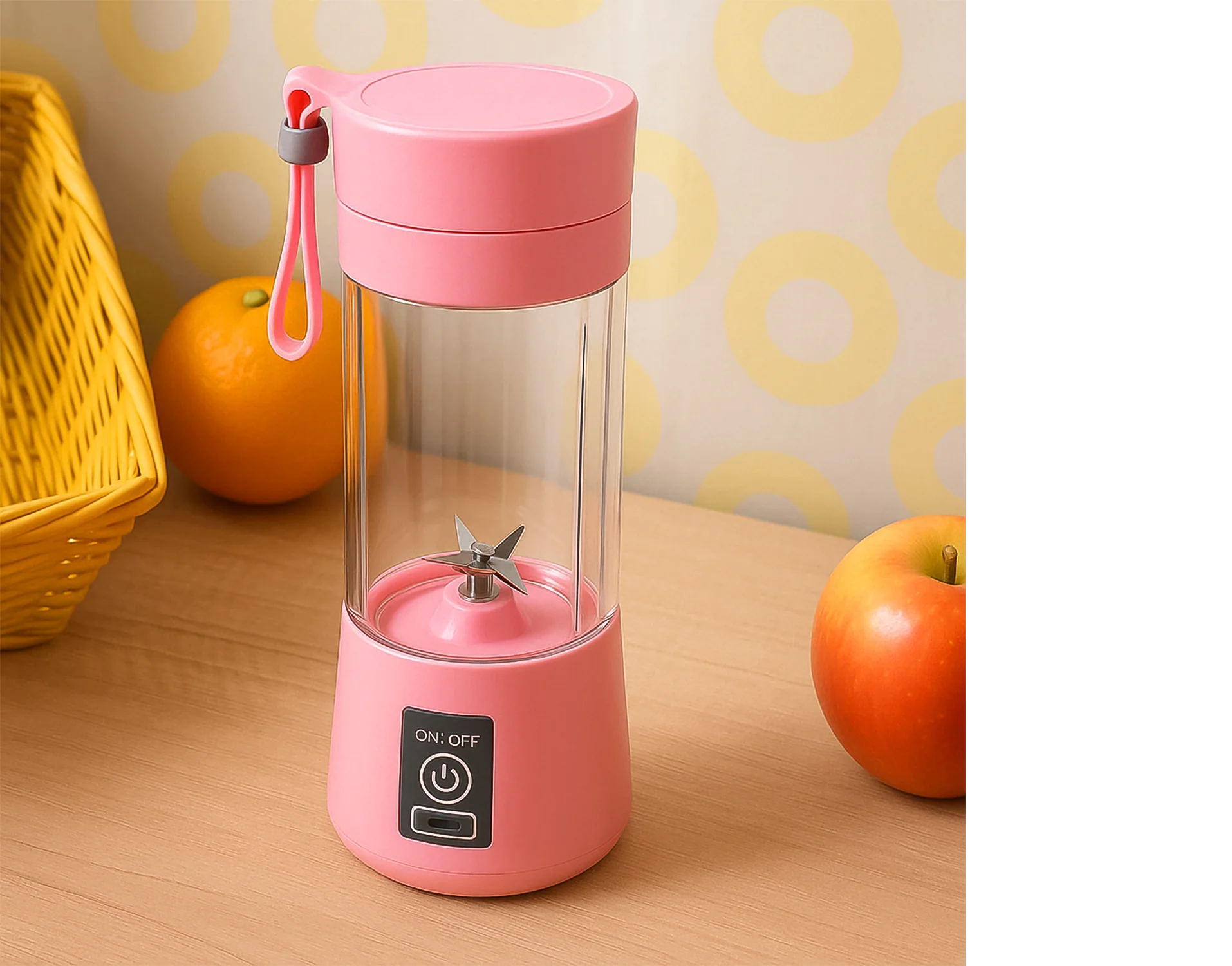 Portable USB Electric Juicer – 6-Blades Protein Shaker Blender Cup (380 ML)