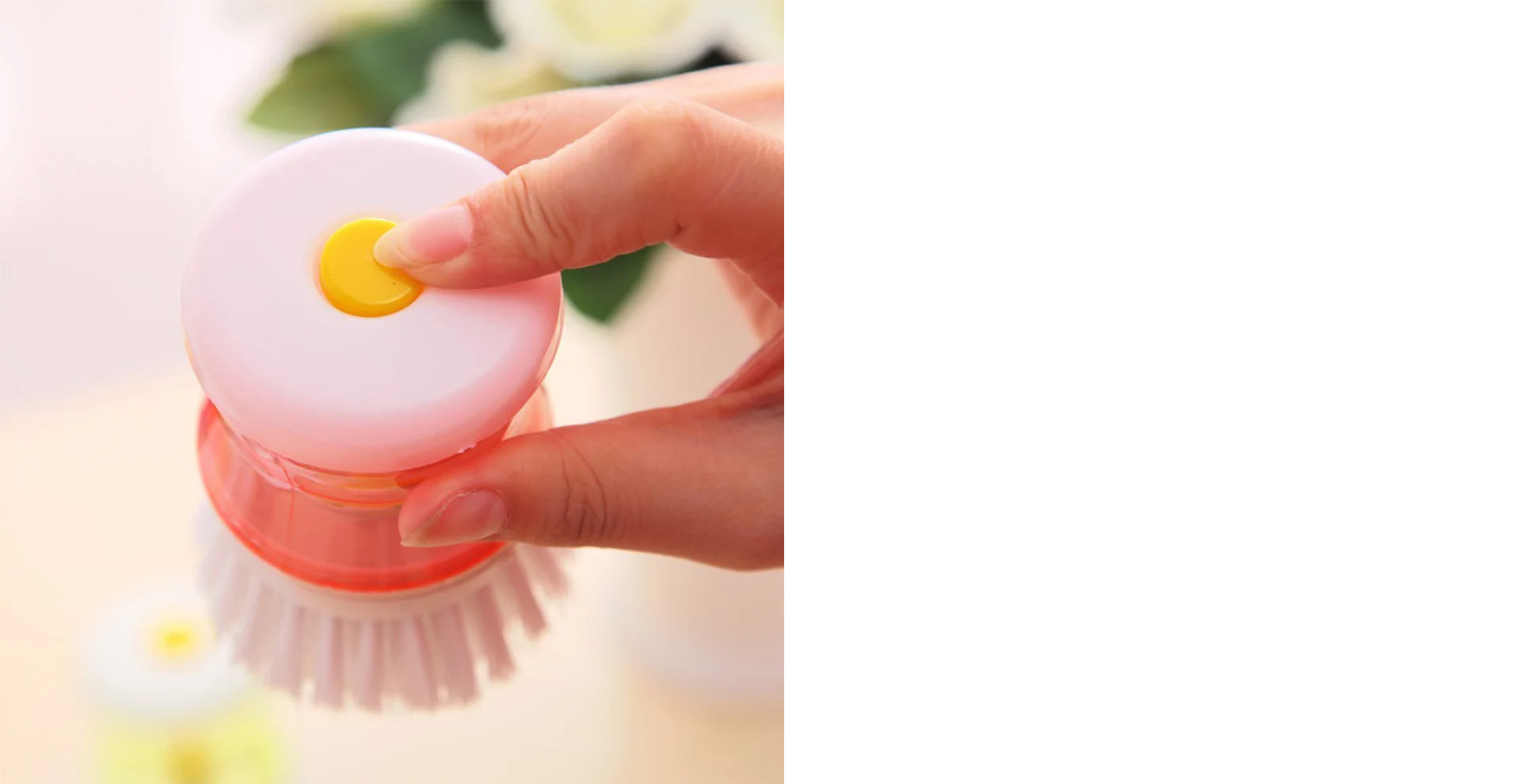 Cleaning Brush with Liquid Soap Dispenser