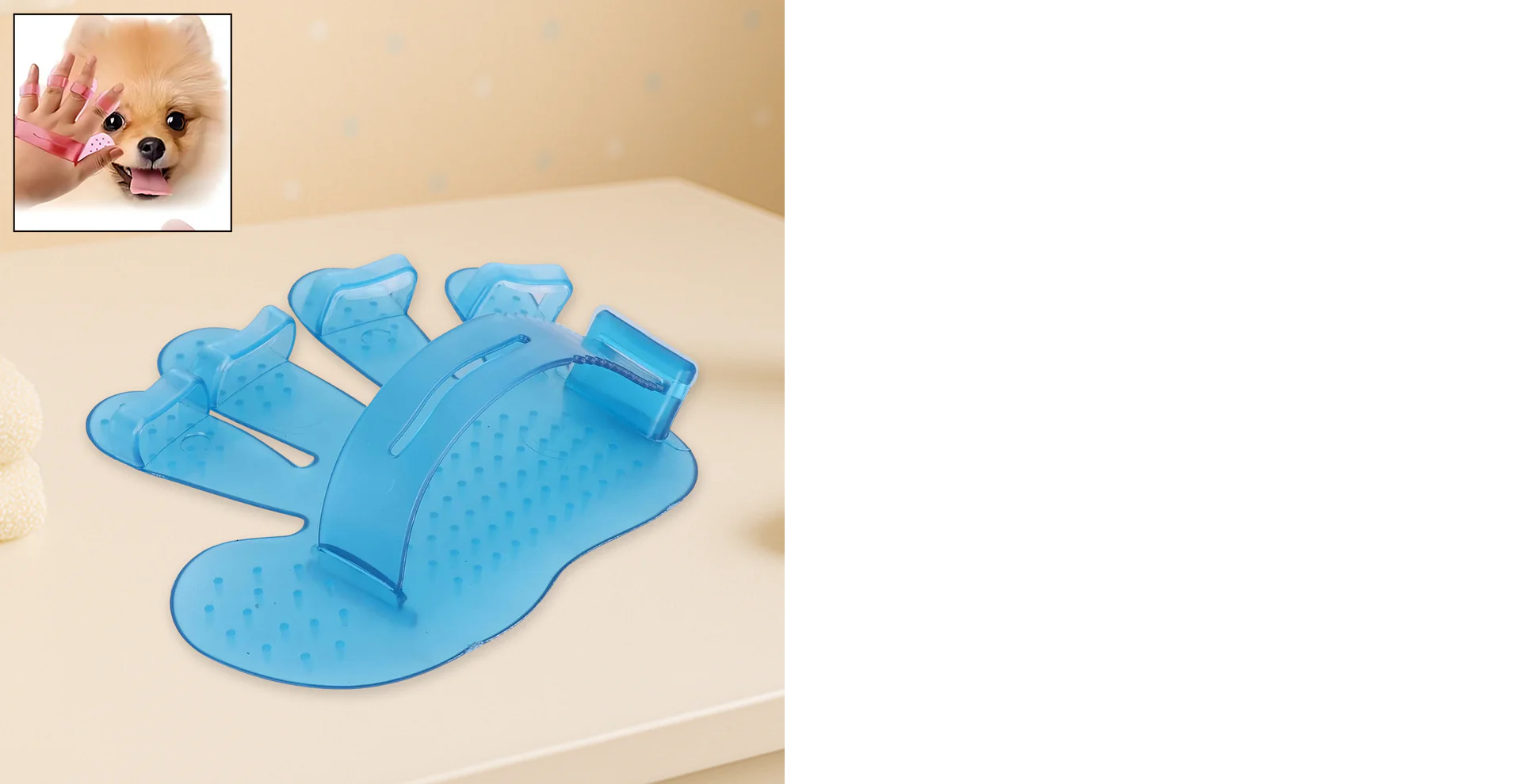 Rubber Pet Cleaning Massaging Grooming Glove Brush