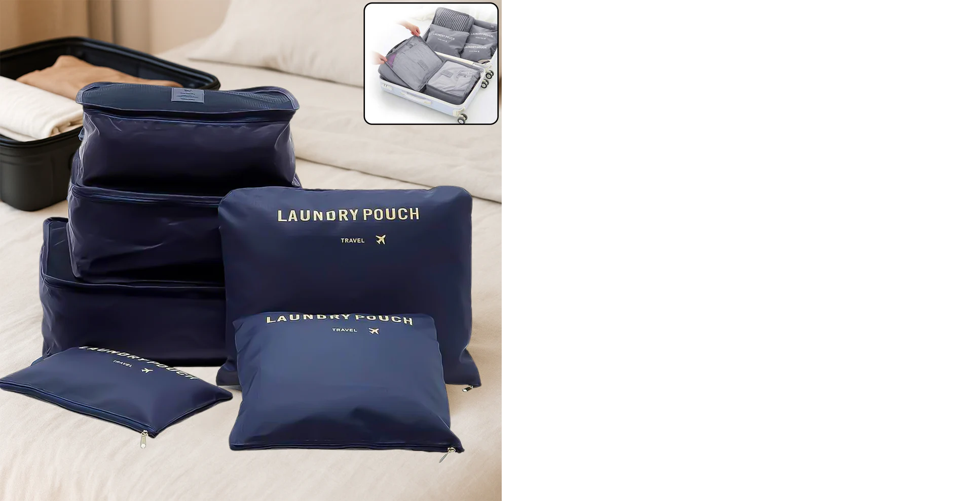 Cloth Organizer Pouch Laundry Zipper Bags (6 pcs)