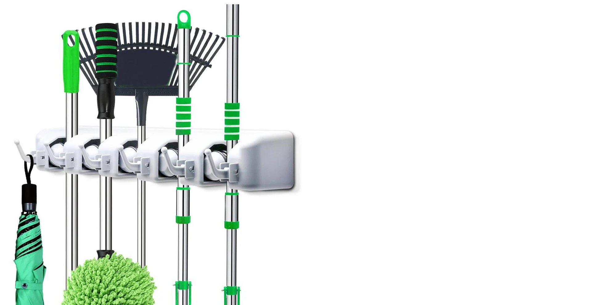 5-Layer Multipurpose Wall Mounted Organizer Mop And Broom Holder