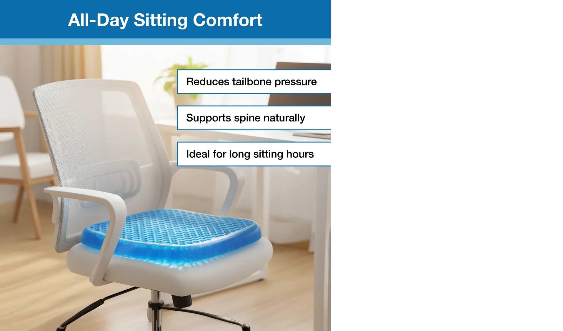 Cushion Seat Flex Pillow, Gel Orthopedic Seat Cushion Pad (Egg Sitter)