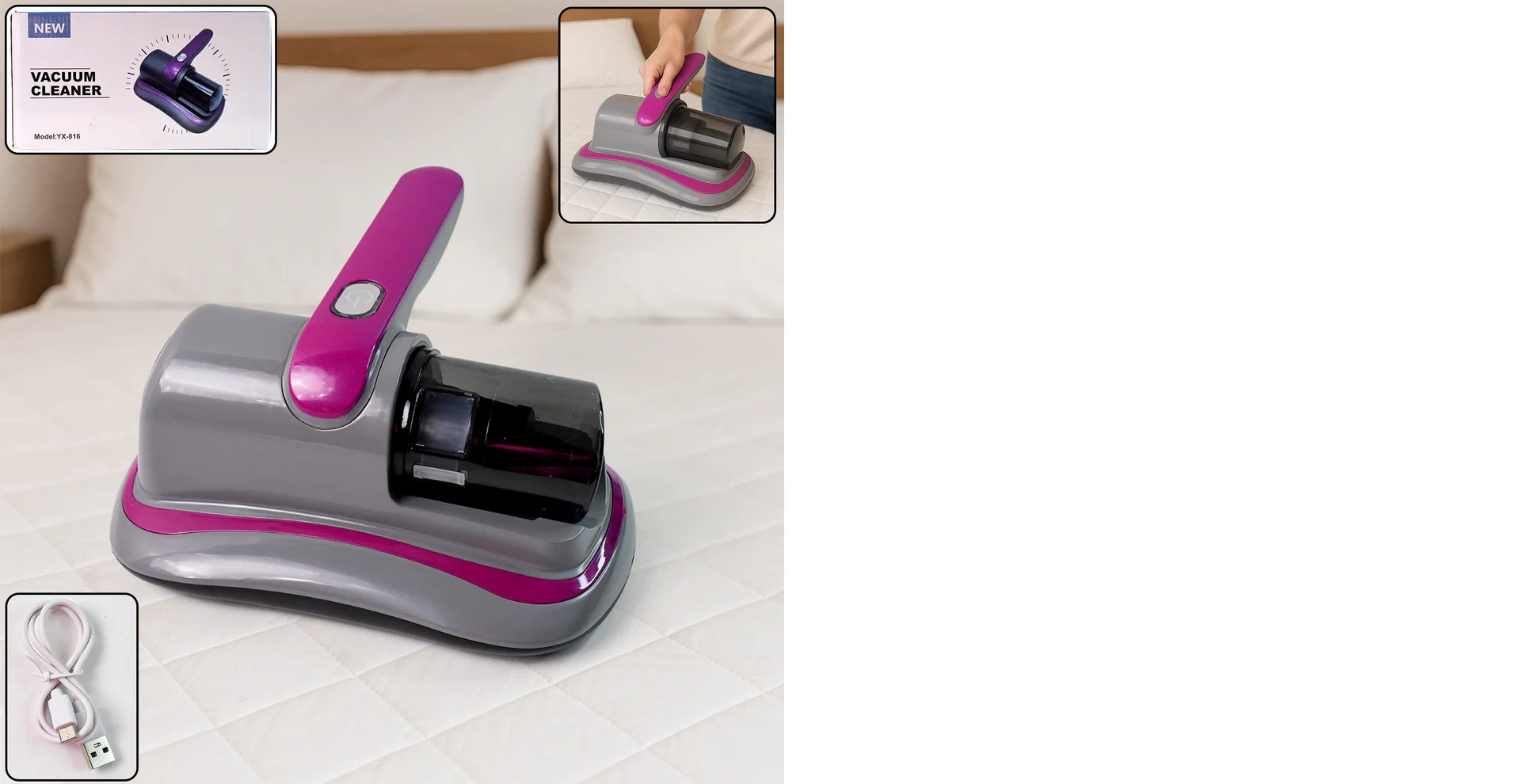 Low Noise Vacuum Cleaner for Bed