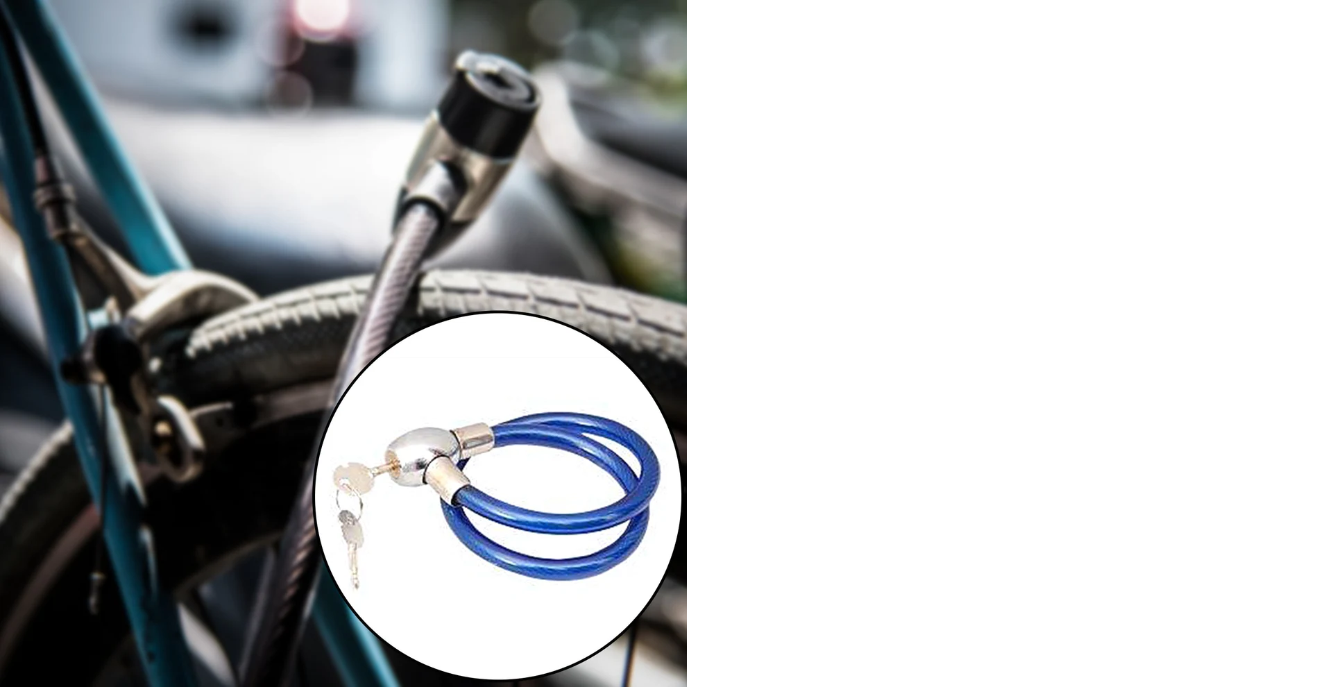 Multipurpose Cable Lock for Bike, Luggage, Steel Keylock, Anti-Theft