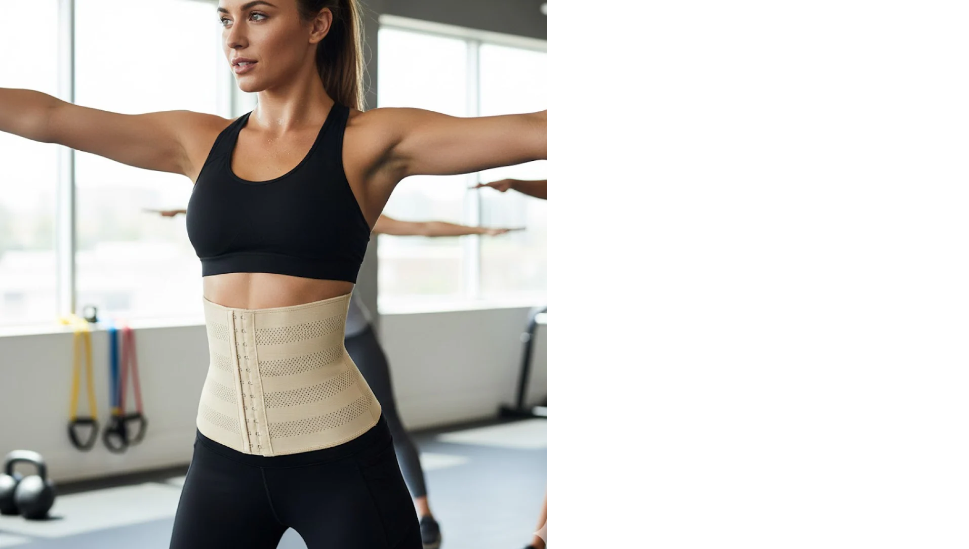 2 Hooks Waist Trimmer Belt Shaper Cincher Trimmer Body shape - (L)