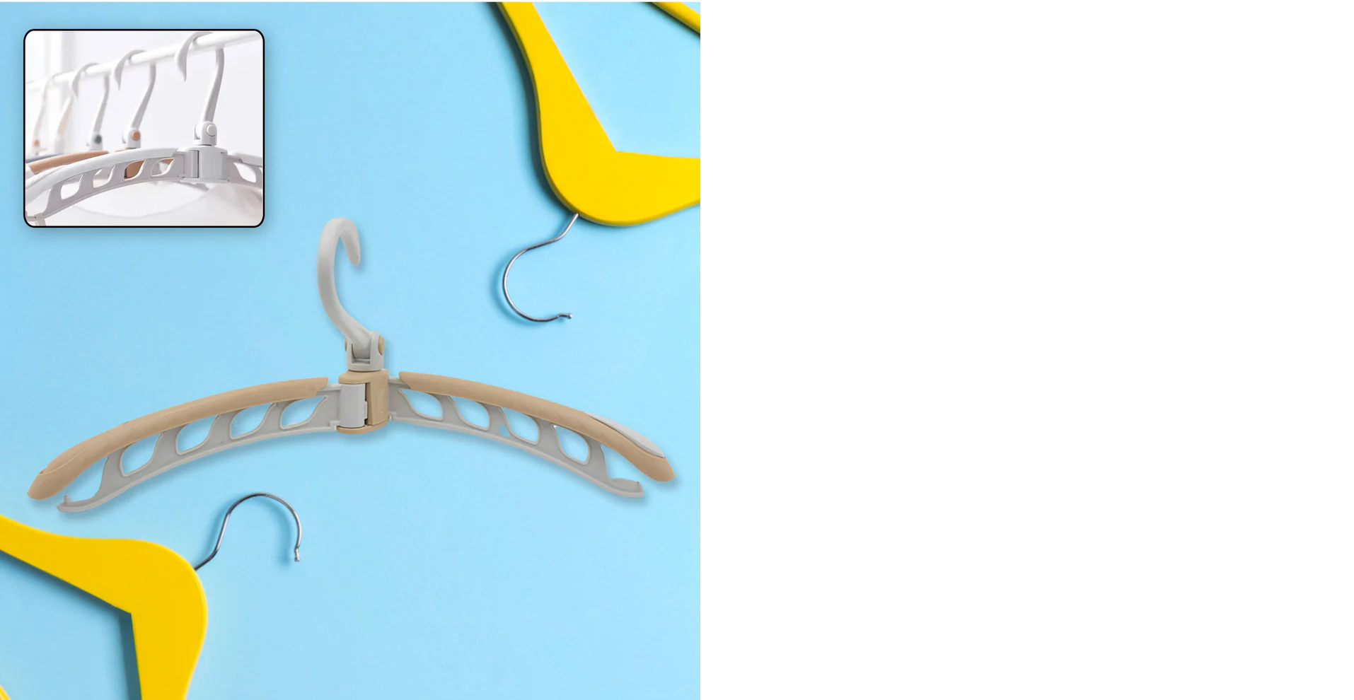 Portable Folding Clothes Hanger (1 Pc): 360° Rotation, Travel, Adjustable