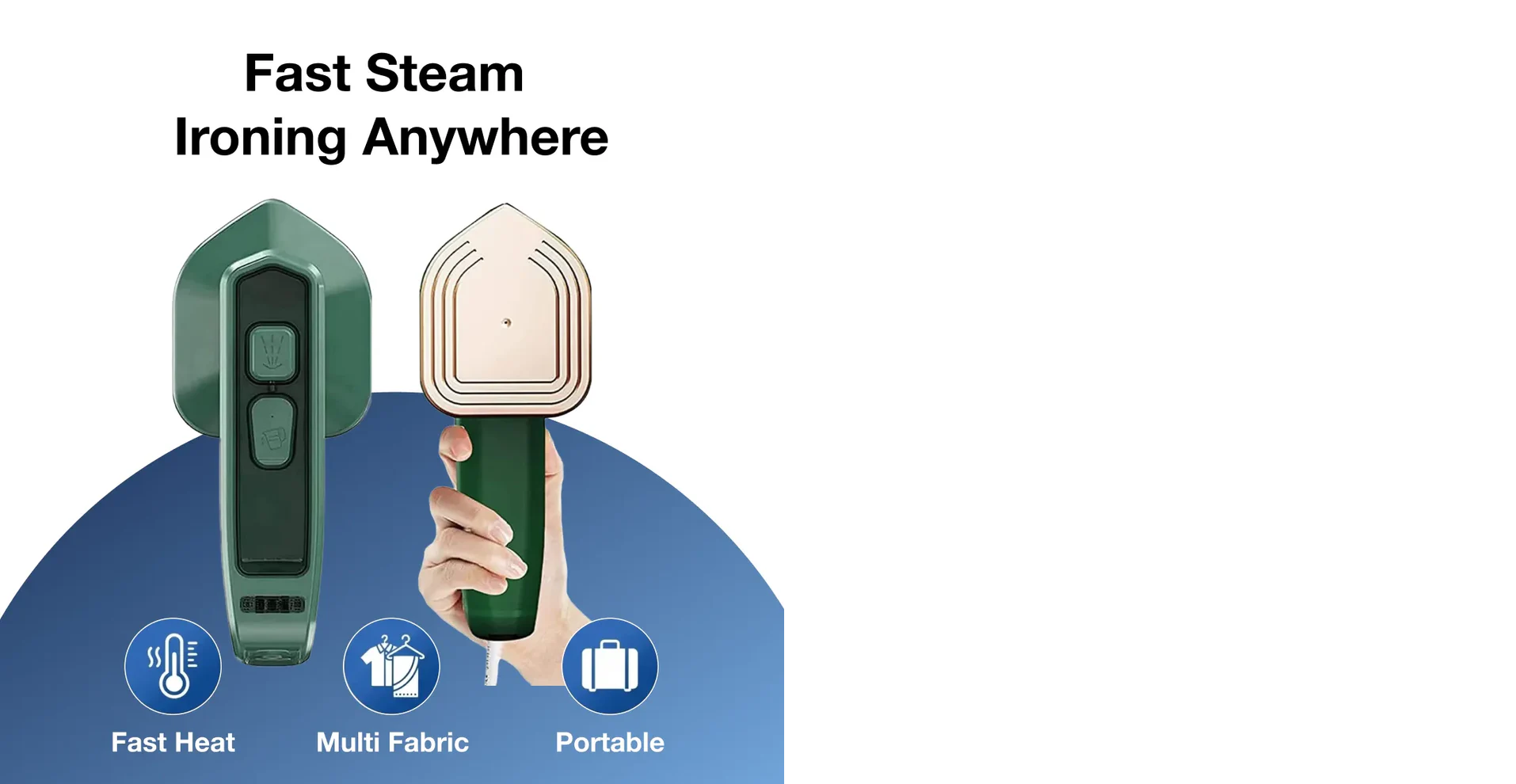 Mini Steamer & Iron: 2-in-1 Portable Travel Friendly