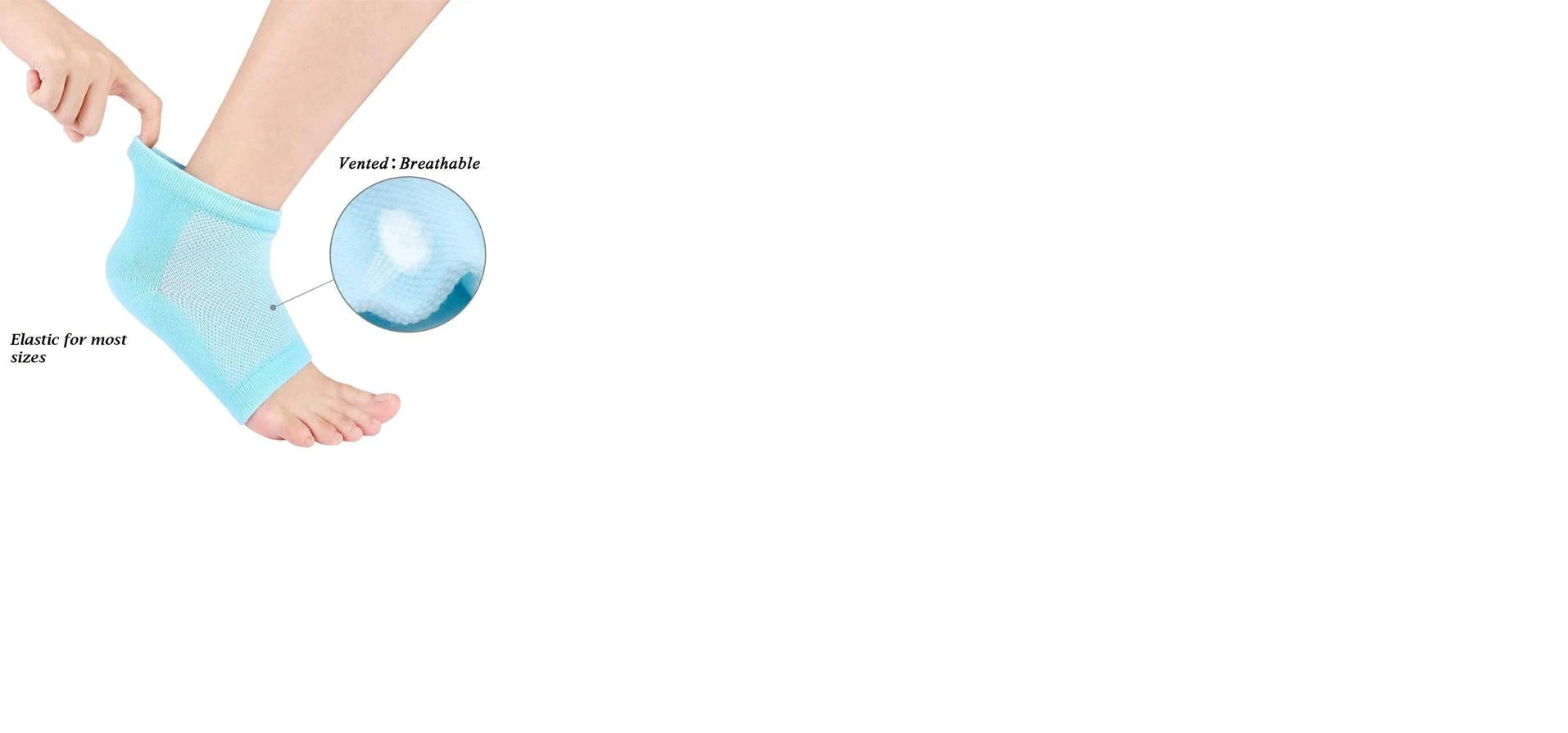 Heel Pain Relief Silicone Gel Heel Socks (Multicolor)