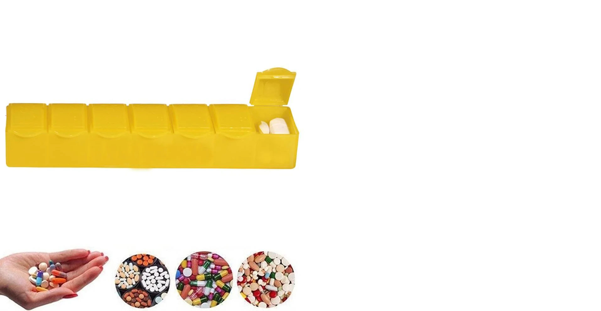 7 Days Pill Box with 7 Compartments