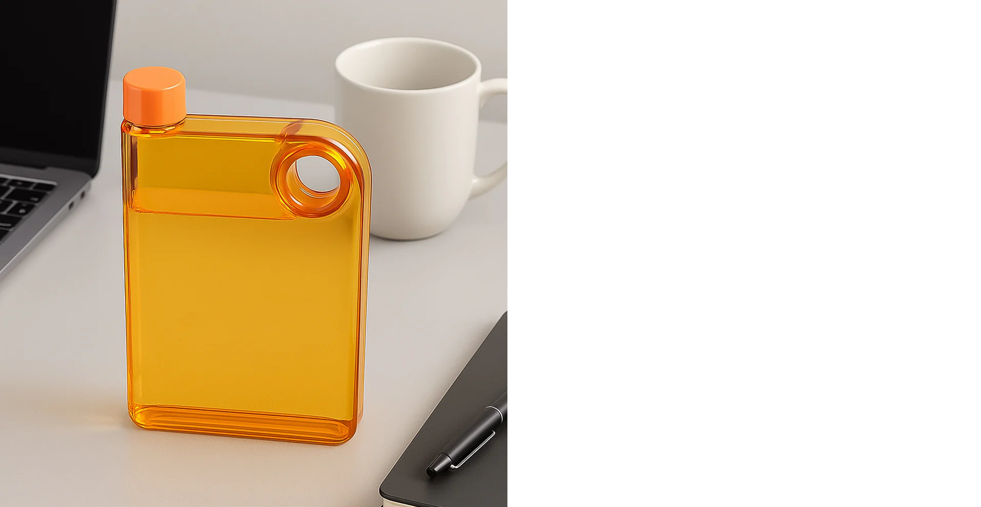 Notebook Style Slim Water Bottle (380 ml, Multicolor)