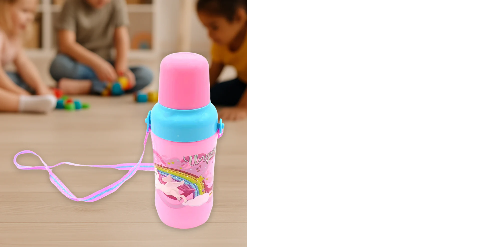 500ml Insulated Sports Water Bottle with Dori & Straw: Leakproof, BPA-Free, Kids