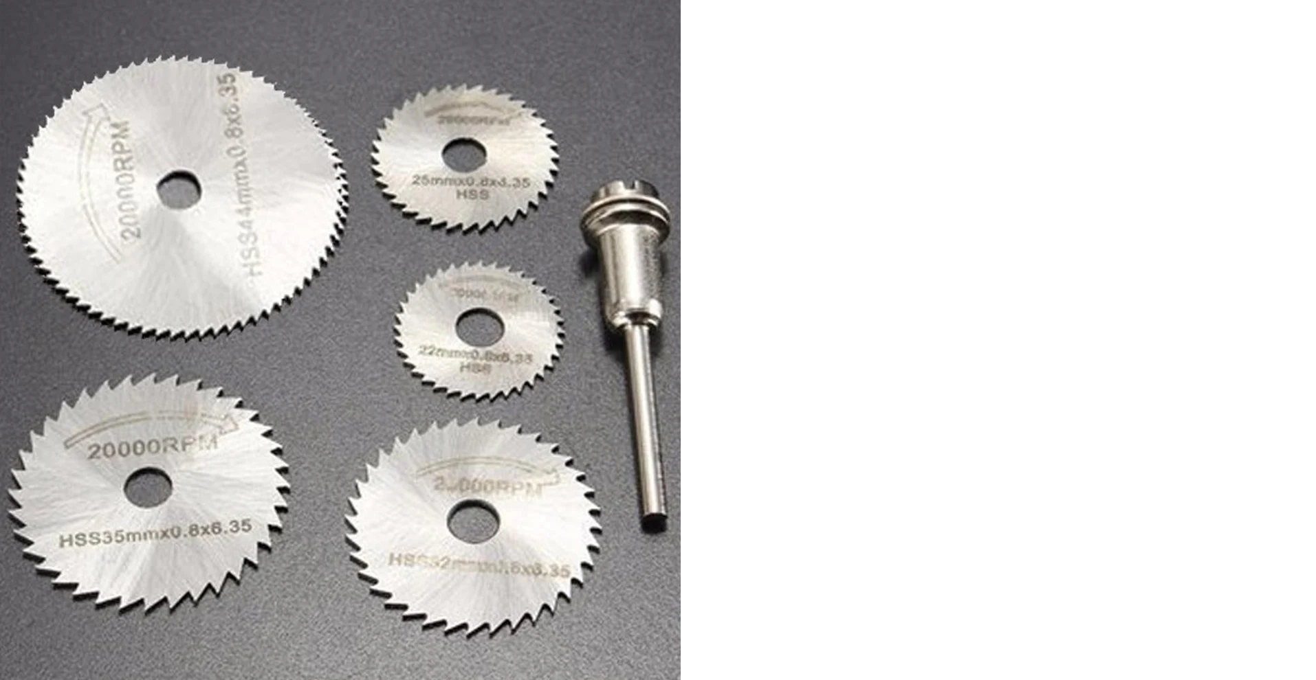 6pcs Metal HSS Circular Saw Blade Set Cutting Discs for Rotary Tool