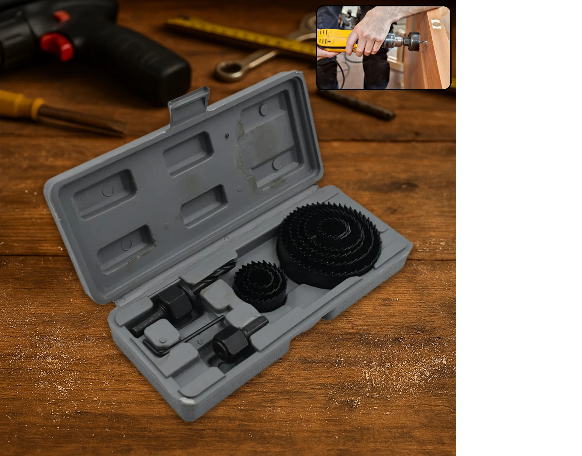 12 pcs 19-64mm Hole Saw Kit  3.83.77