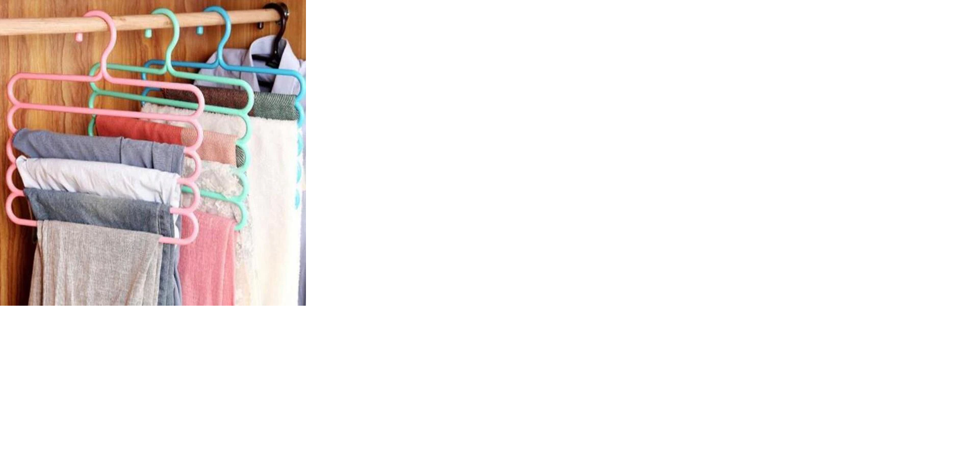 5 in 1 Multipurpose Plastic Hanger, Assorted (5-Layer)