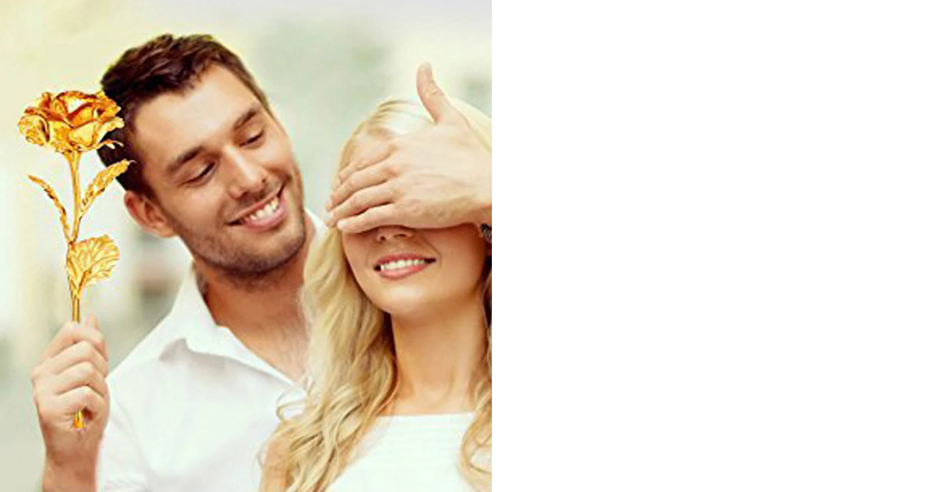 Luxury Decorative Gold Plated Artificial Golden Rose with Premium Box