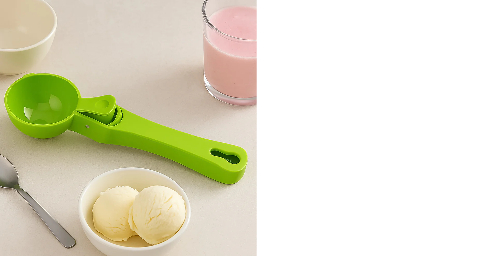 Plastic Ice Cream Scoop, 1 pc, Green