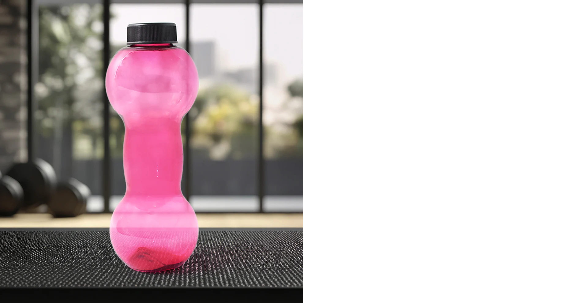Unbreakable Plastic dumbbell Shape Water Bottle (550 ml / 1 Pc)