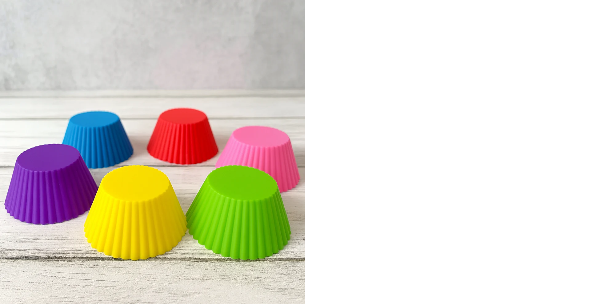 Silicone Cupcake-Shaped Baking Mold for Chocolate, Candy & Pastry (6 Pc)