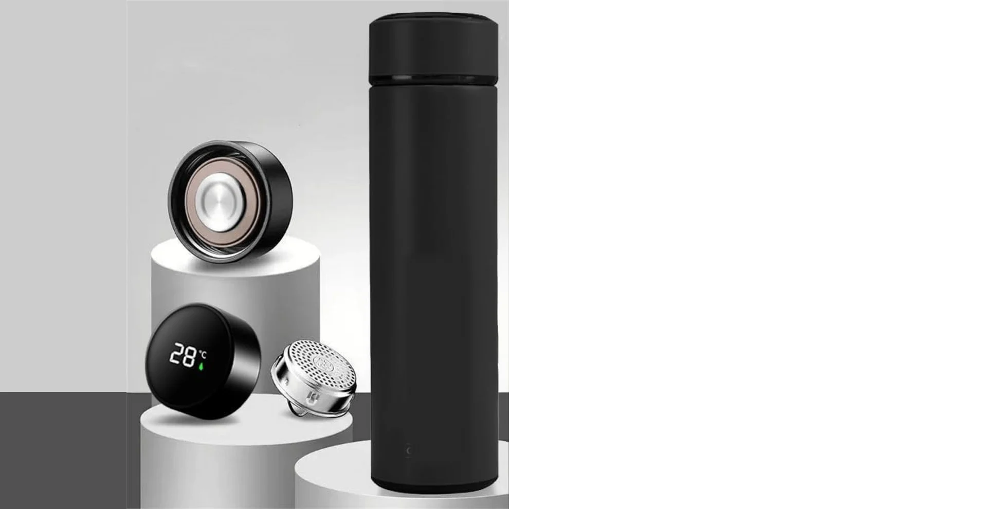 0726 Vacuum Insulated Water Bottle with LED Temperature Display (1 Pc / Multicolor)