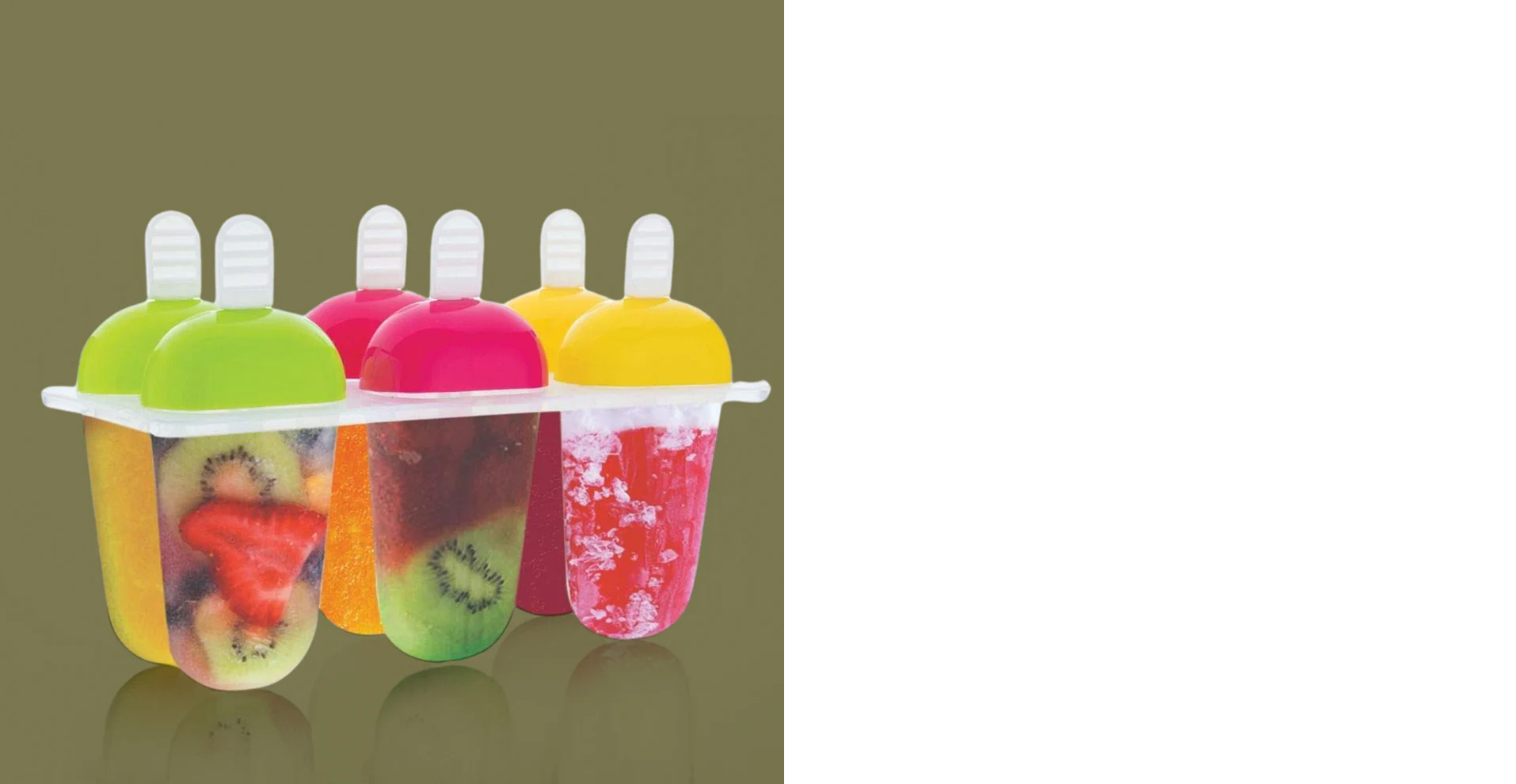 6 Pcs Multicolor Polypropylene Ice Mold, Kulfi Maker / Stick / Cream / Assorted