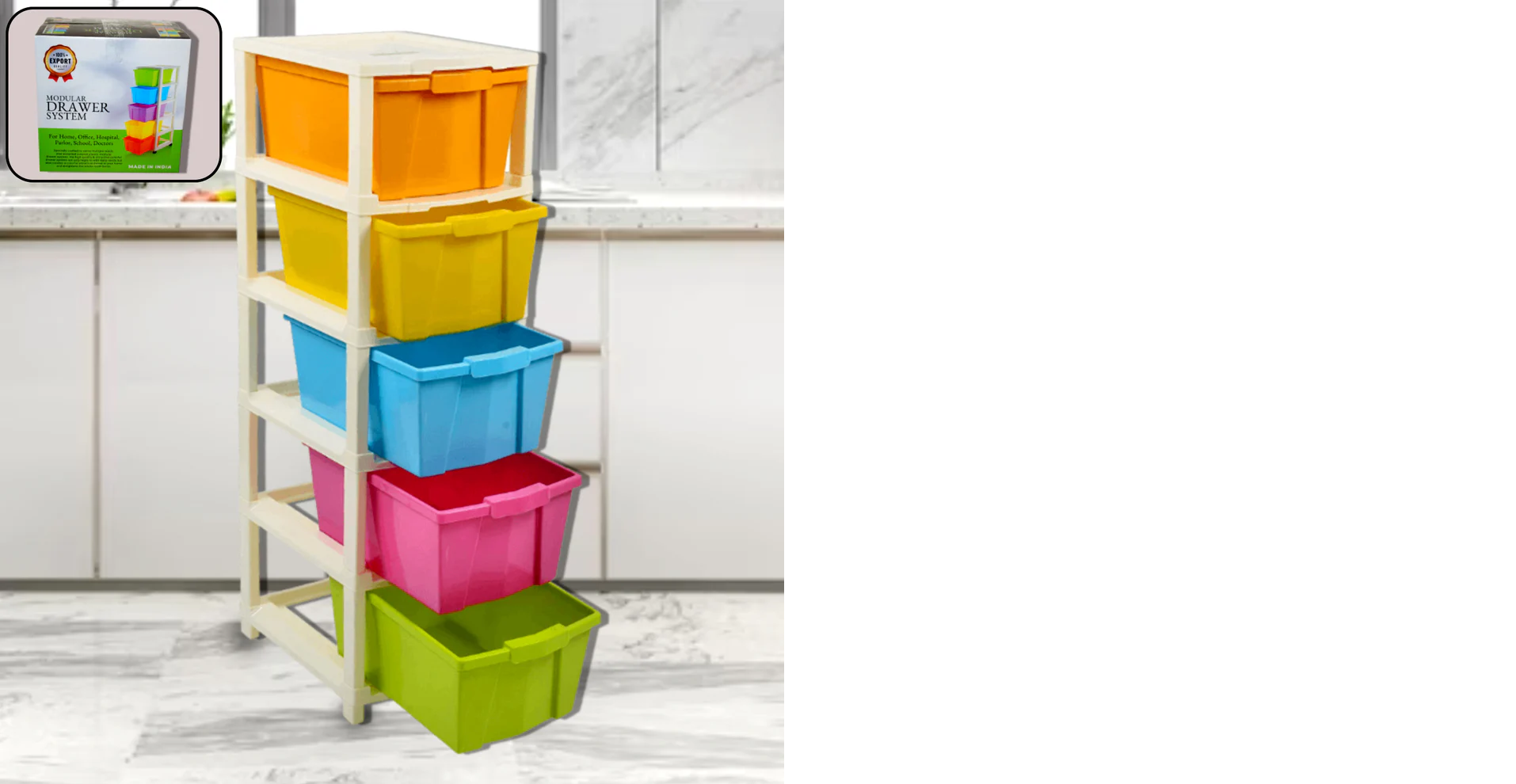 Multipurpose Modular Drawer Organizer Storage Box - 5 Layers