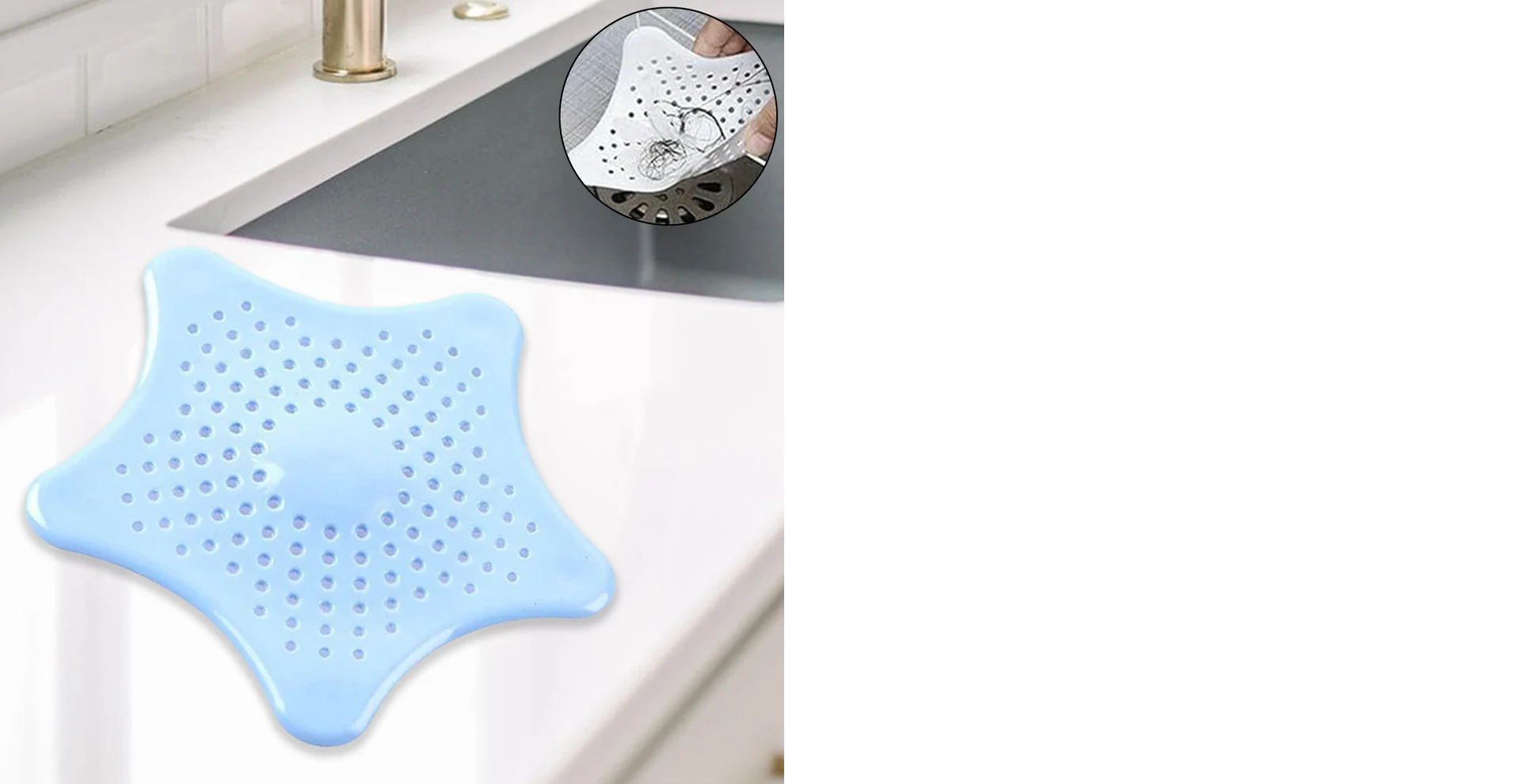 Silicone Star Shaped Sink Filter Bathroom Hair Catcher Drain Strainers for Basin