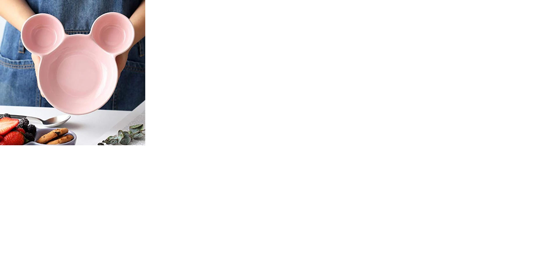 Mickey Shaped Kids / Snack Serving Sectioned Plate