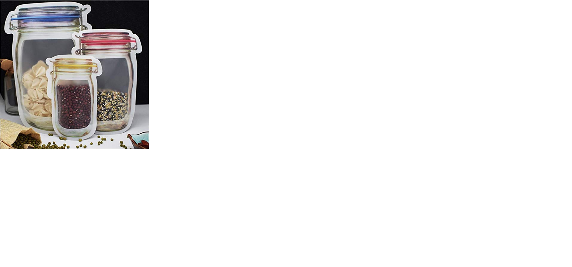 Plastics Transparent Jar Shaped Stand-up Pouch With Zipper