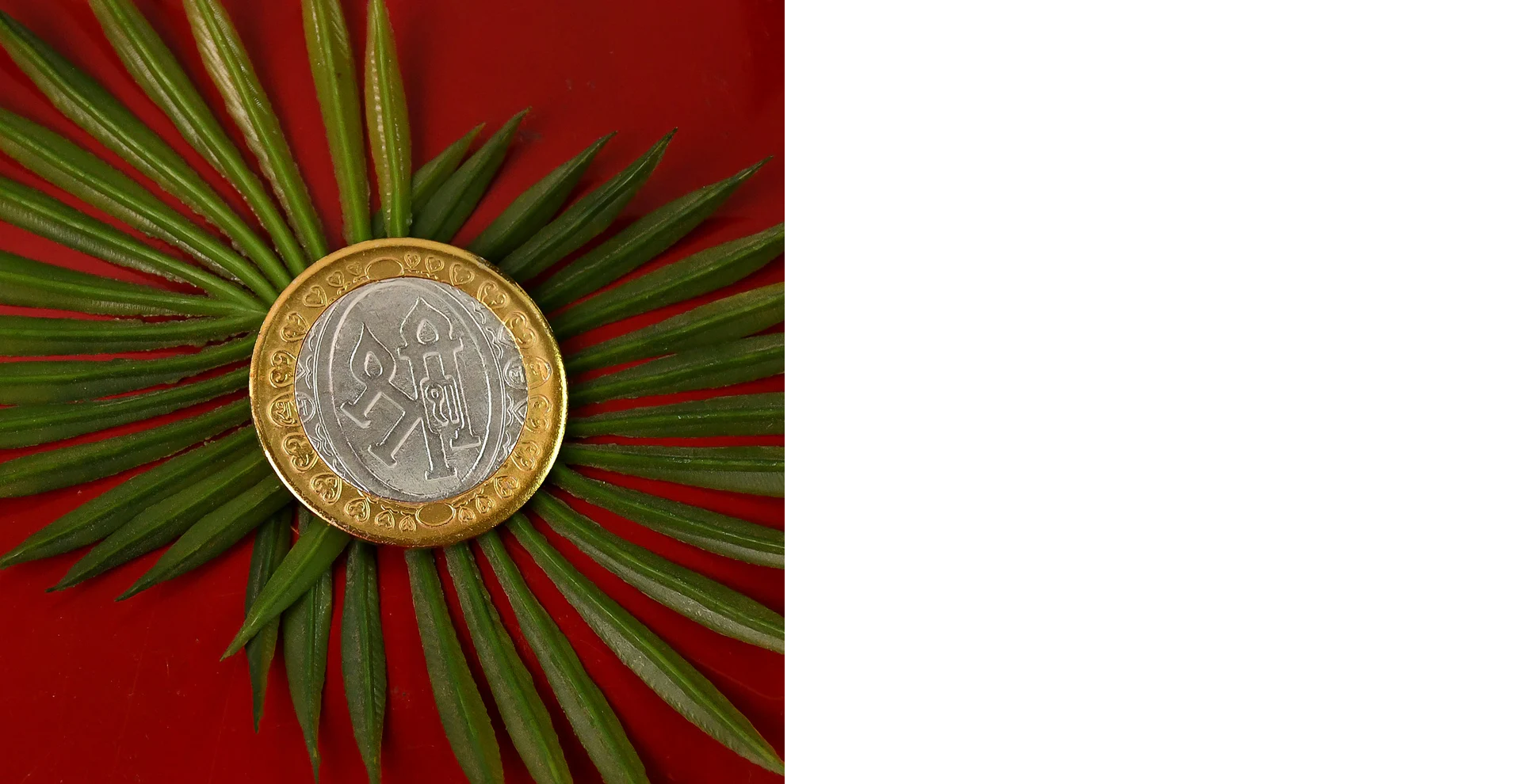 Premium Gold & Silver Dual-Tone Religious Coin with Lakshmi Ganesh Design