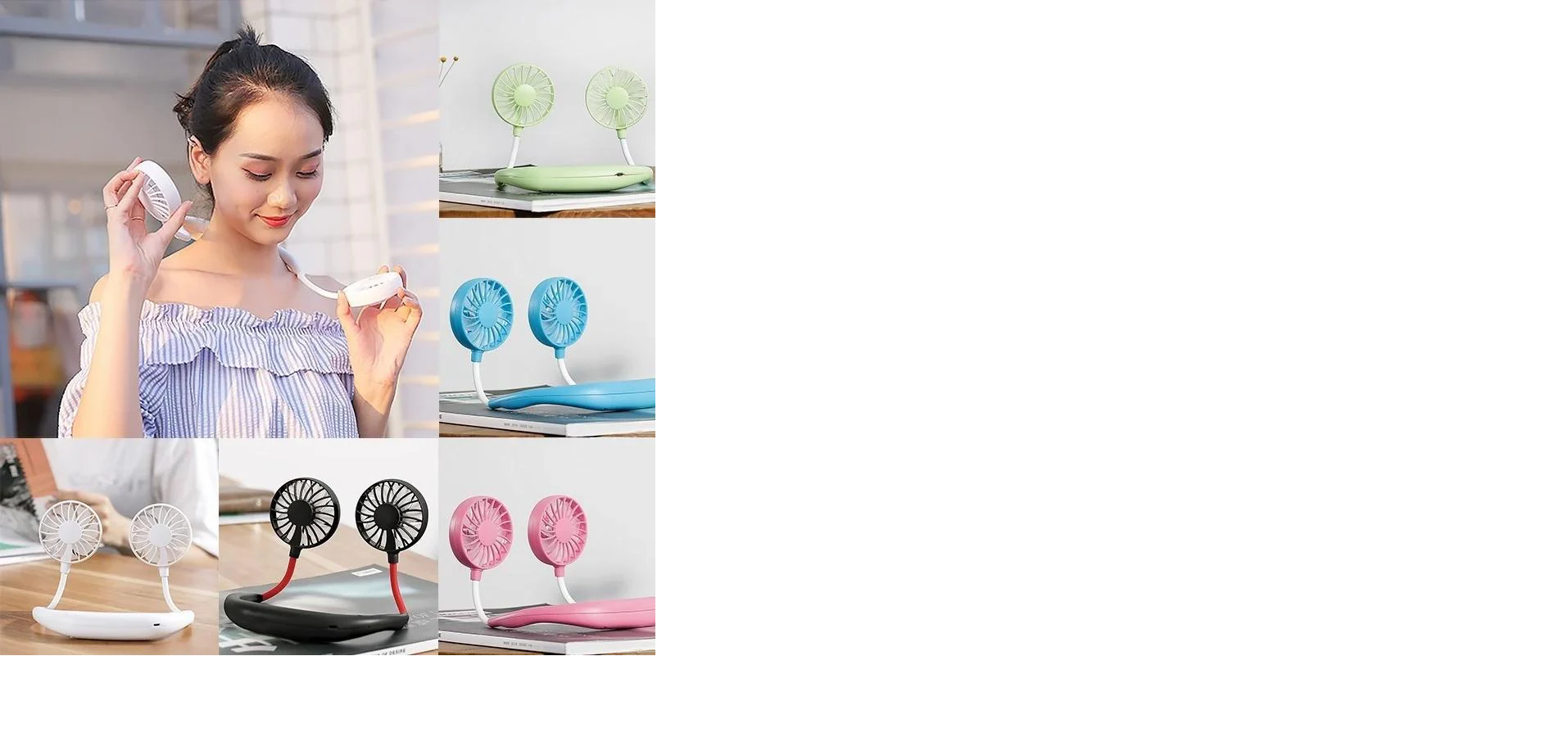 Hands-Free Wearable Neckband Fan