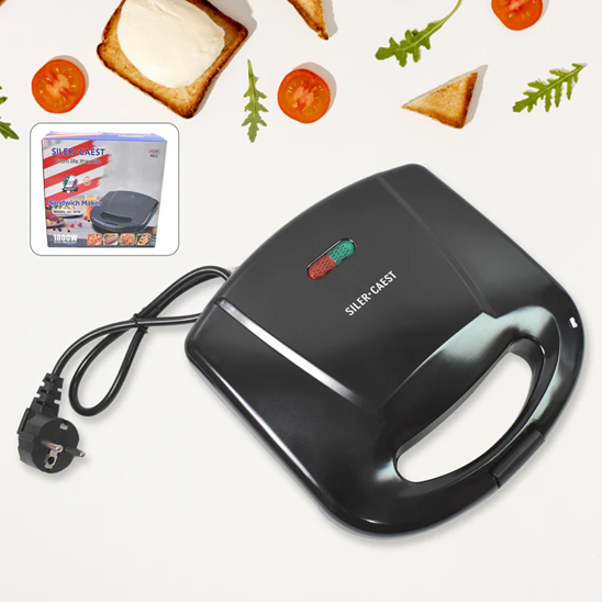 Sandwich Maker – Non-Stick Plates & Indicator Lights for Easy Home Cooking