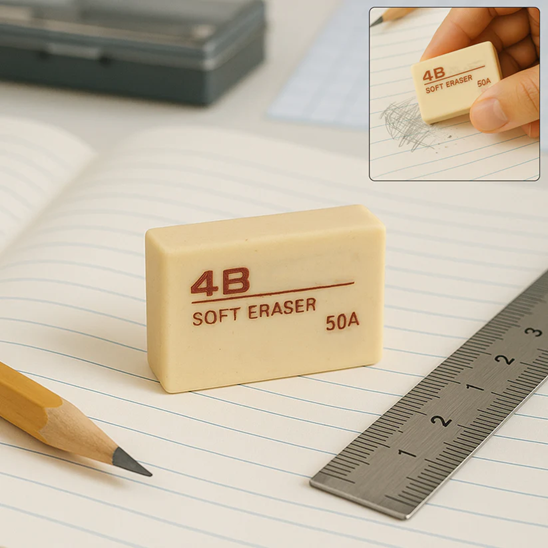 Premium 4B Soft Eraser - (1 Pc)