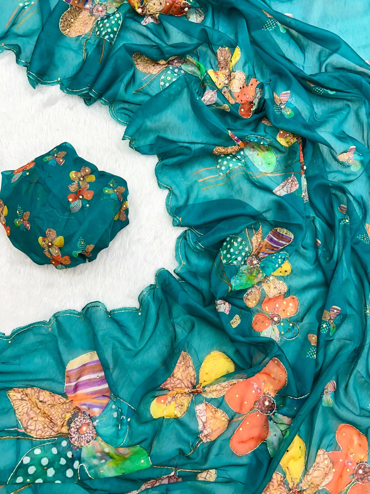 Handwork Saree- PURE TEBBY SILK