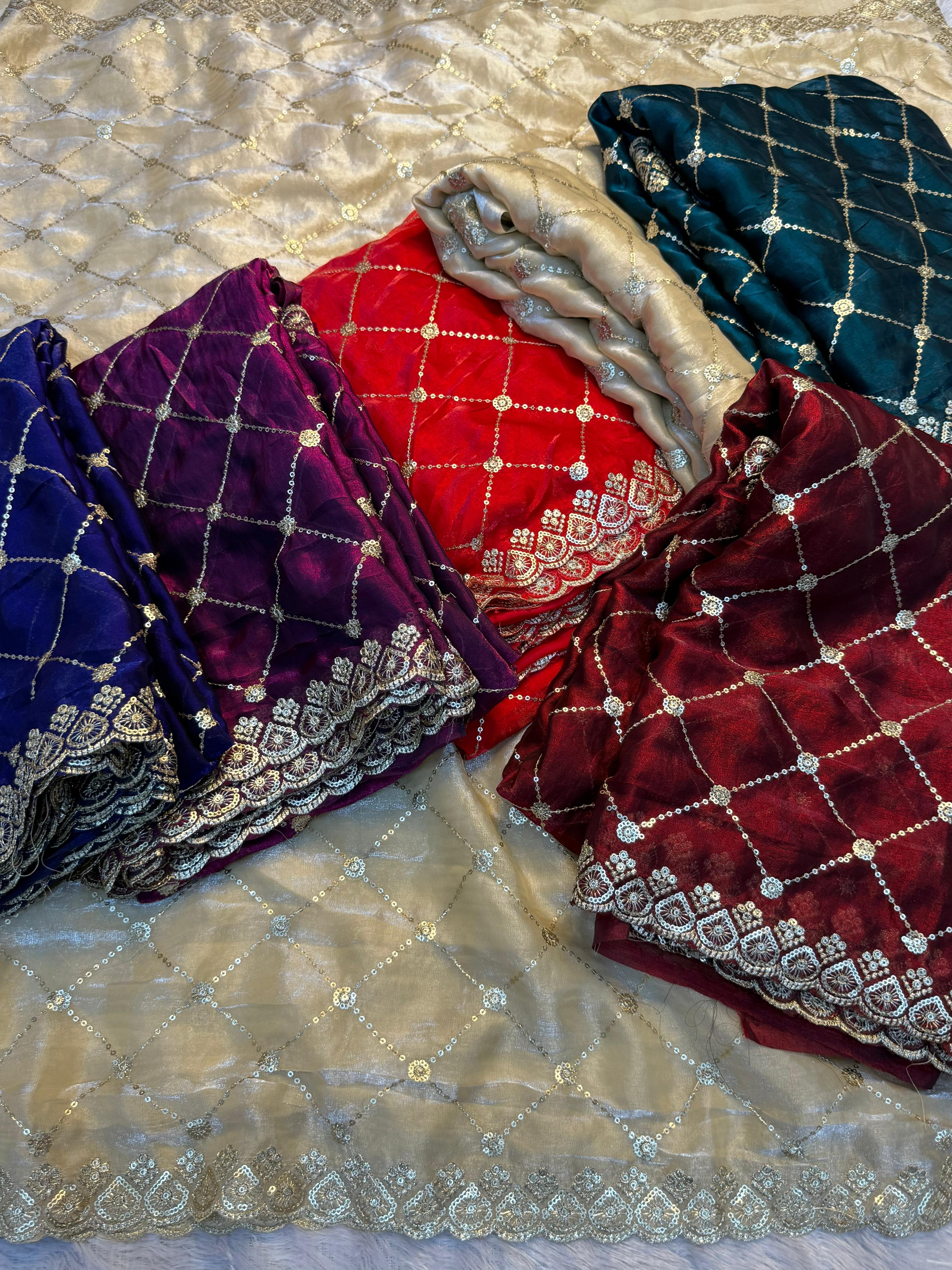 Space Silk Saree With Fancy Multi Thread