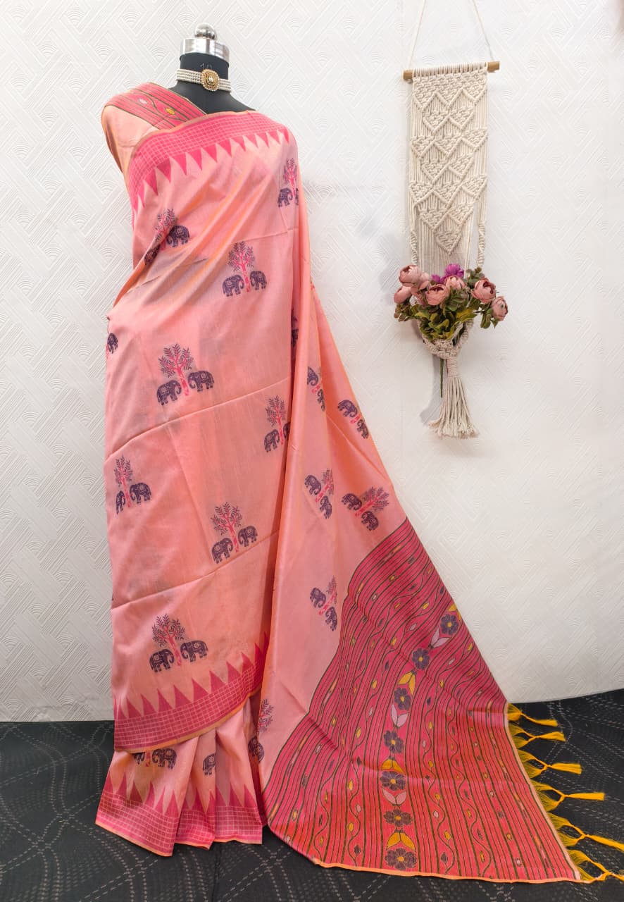 WE HAVE JUST LUNCH NEW IKKAT WEAVING SAREE JUST FOR YOU