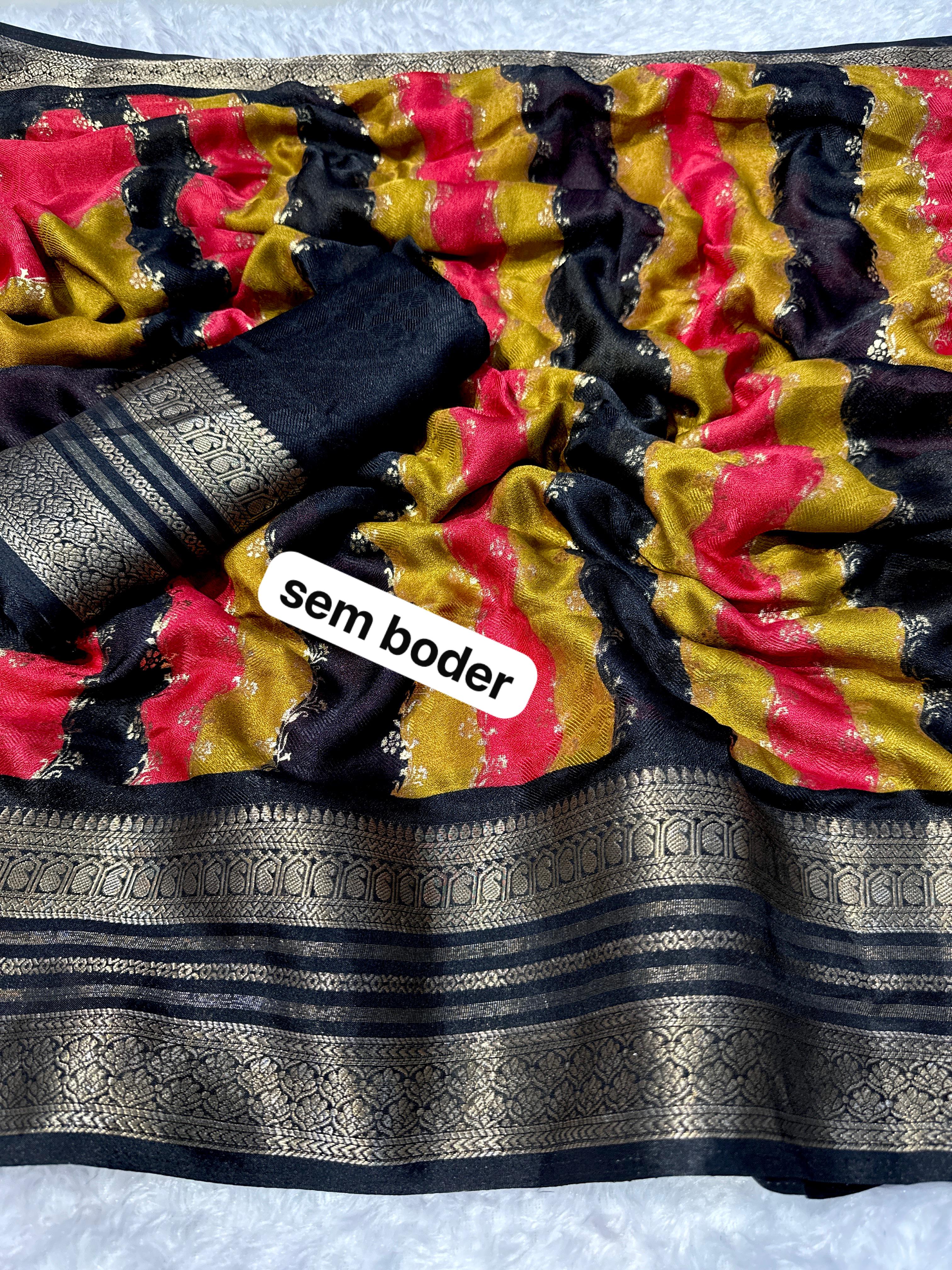 Heavy marshmellow  blooming COLOR   end foil dijhayne saree *