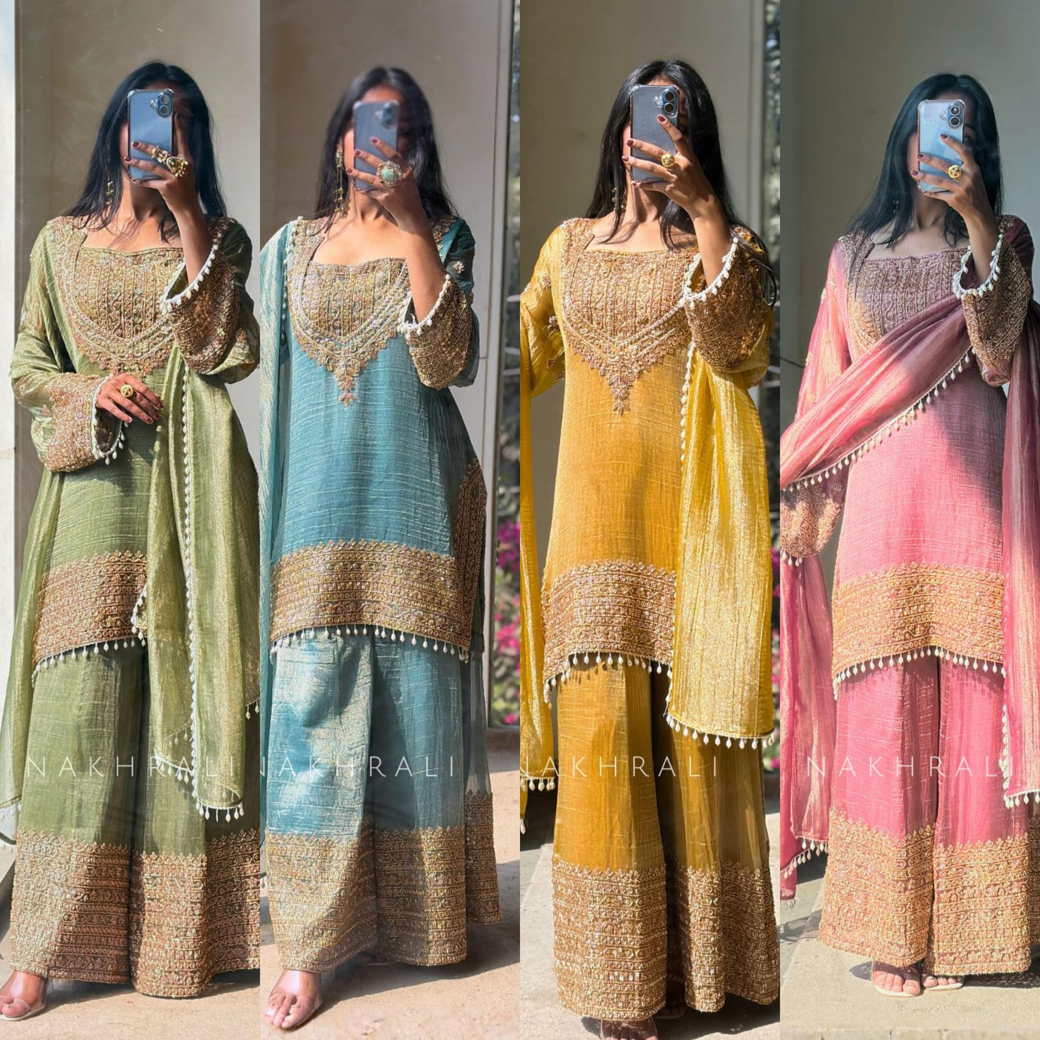 PARTY WEAR TOP AND PLAZZO. WITH FANCY DUPPATA