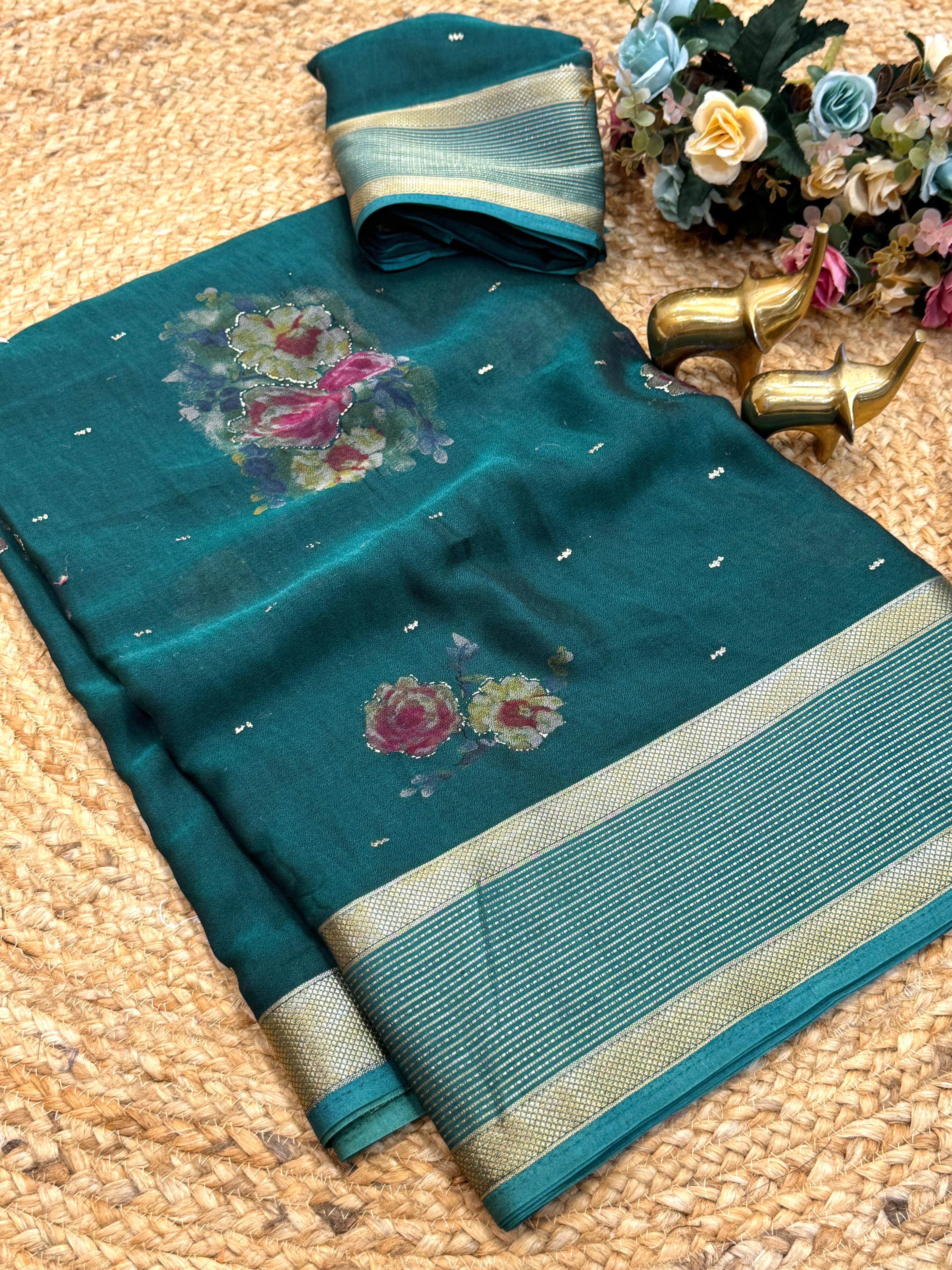 Pure Rangoli silk  saree