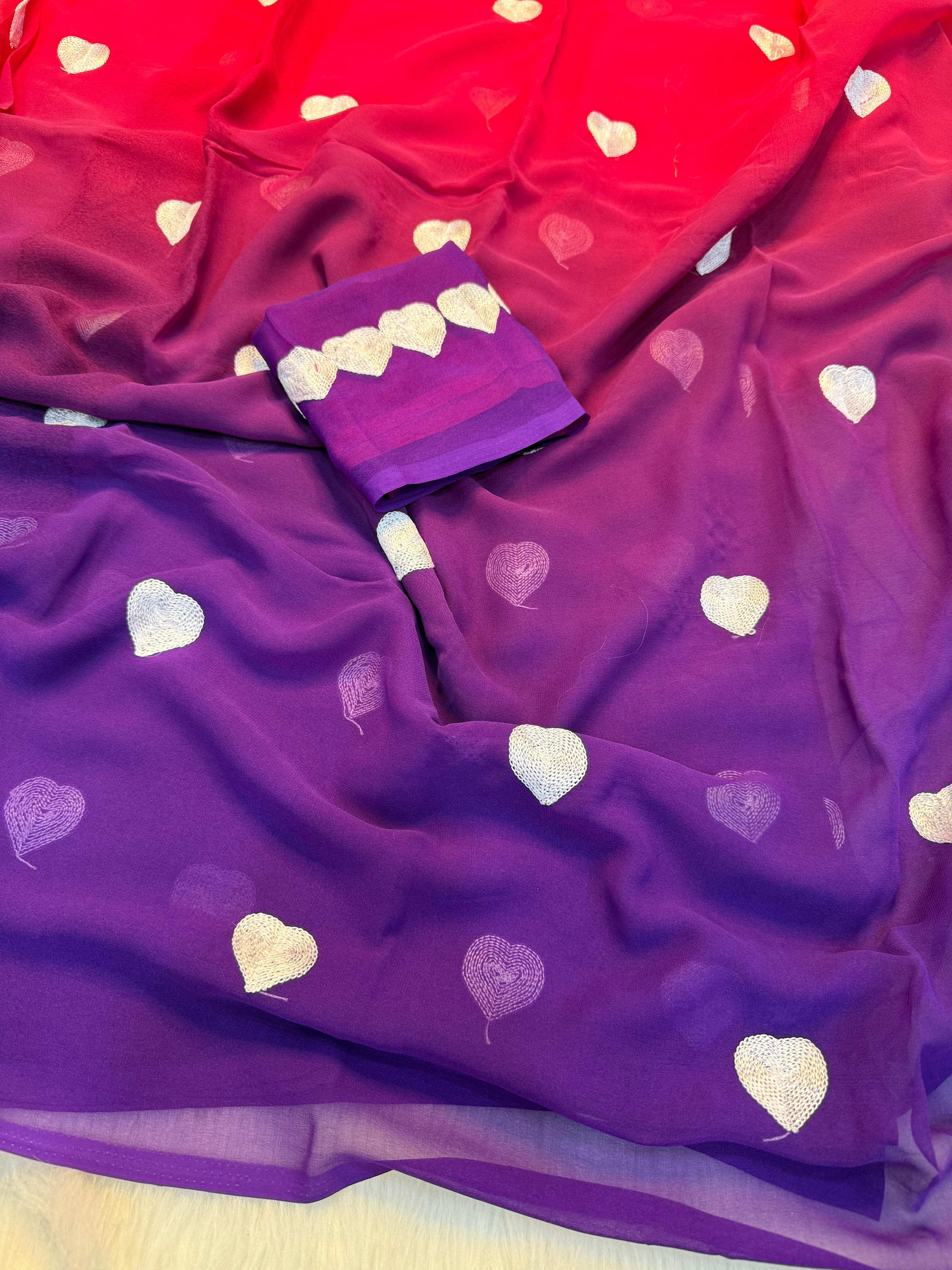 Pure soft gorgette pedding saree