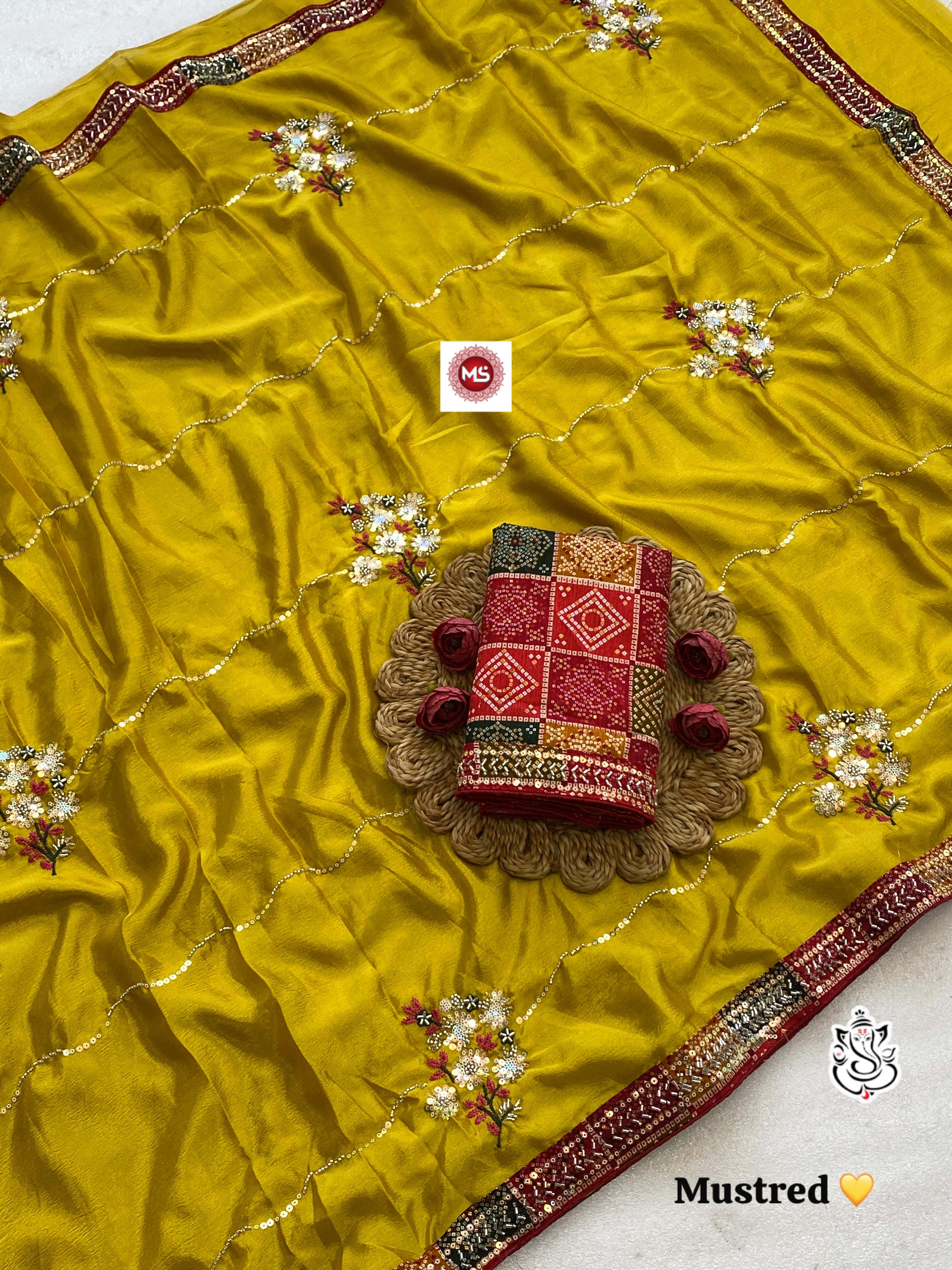 oft chinon silk saree