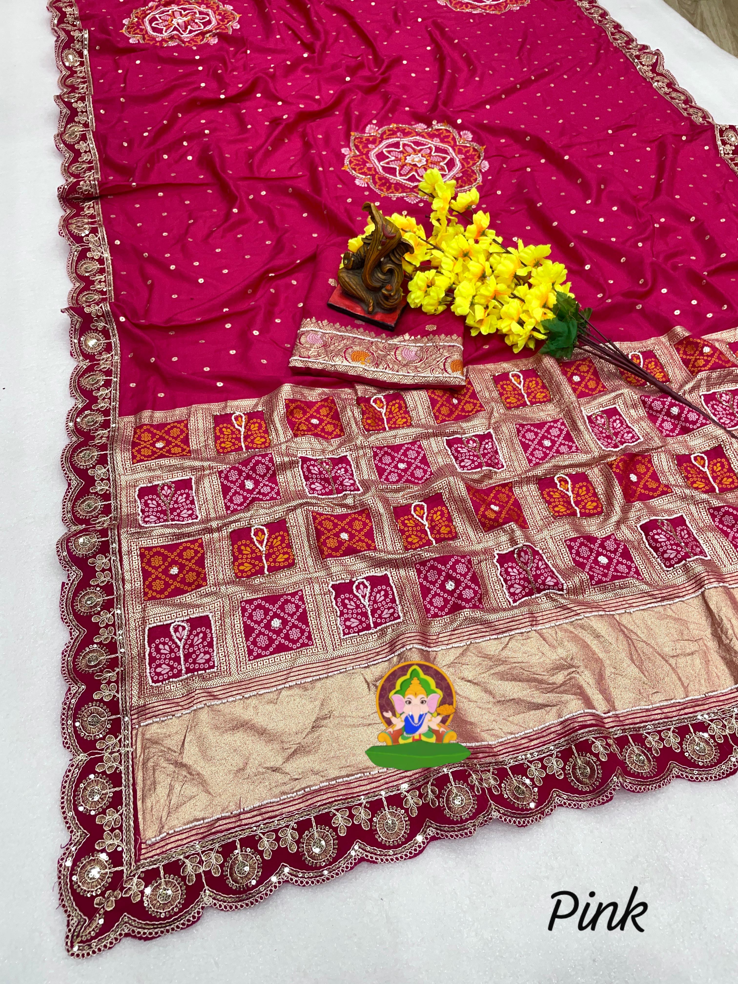 Codding Cutwork lace border on saree