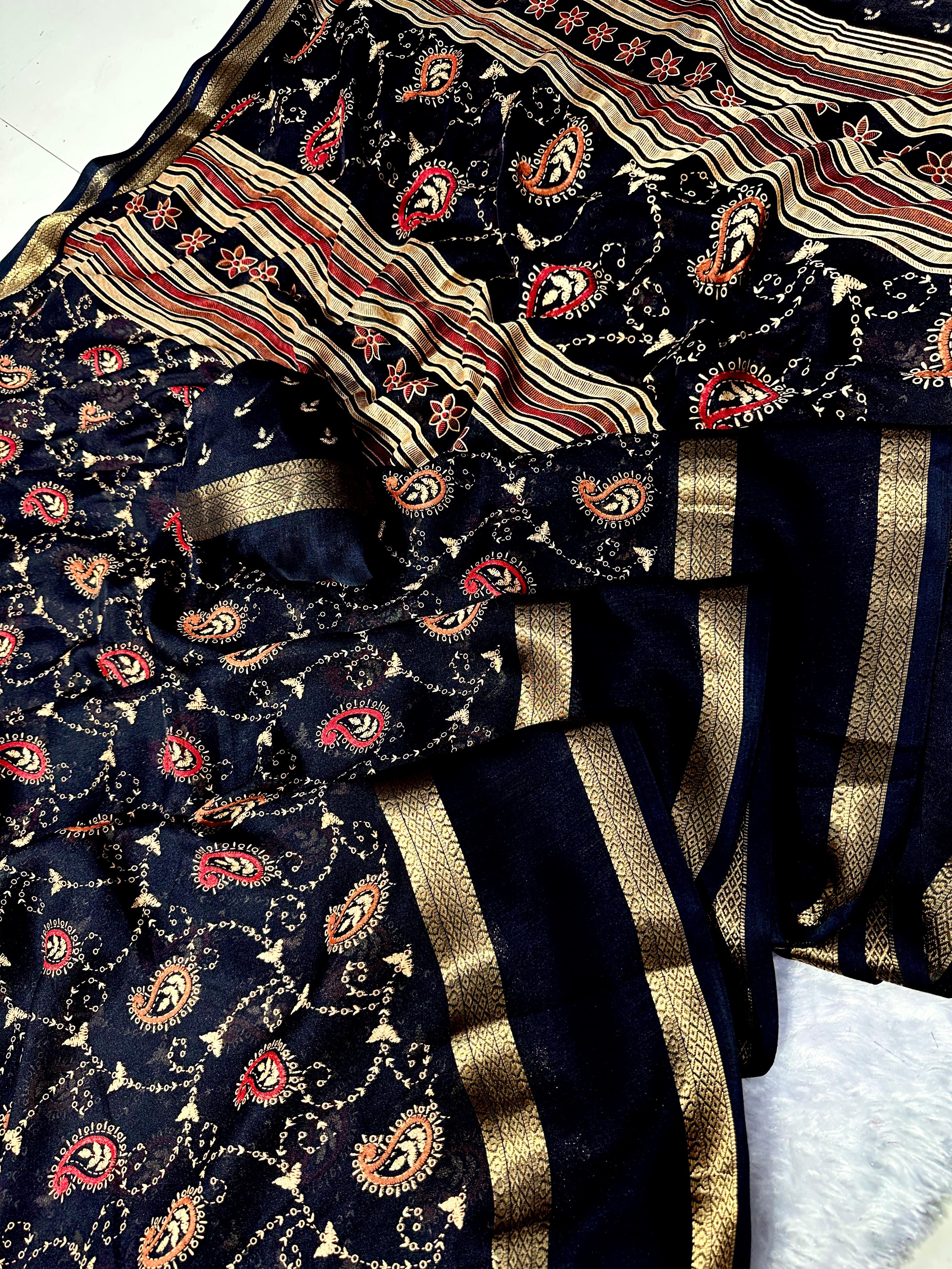 super premium georgette sarees