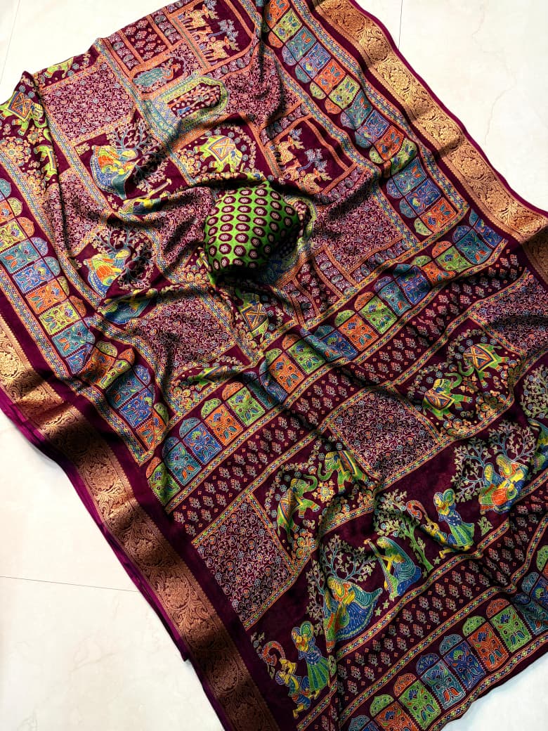 havy marsh melon self JEQURD  VIEWING saree