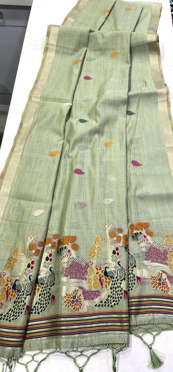 Munga Cotton Saree with Weaving Design 