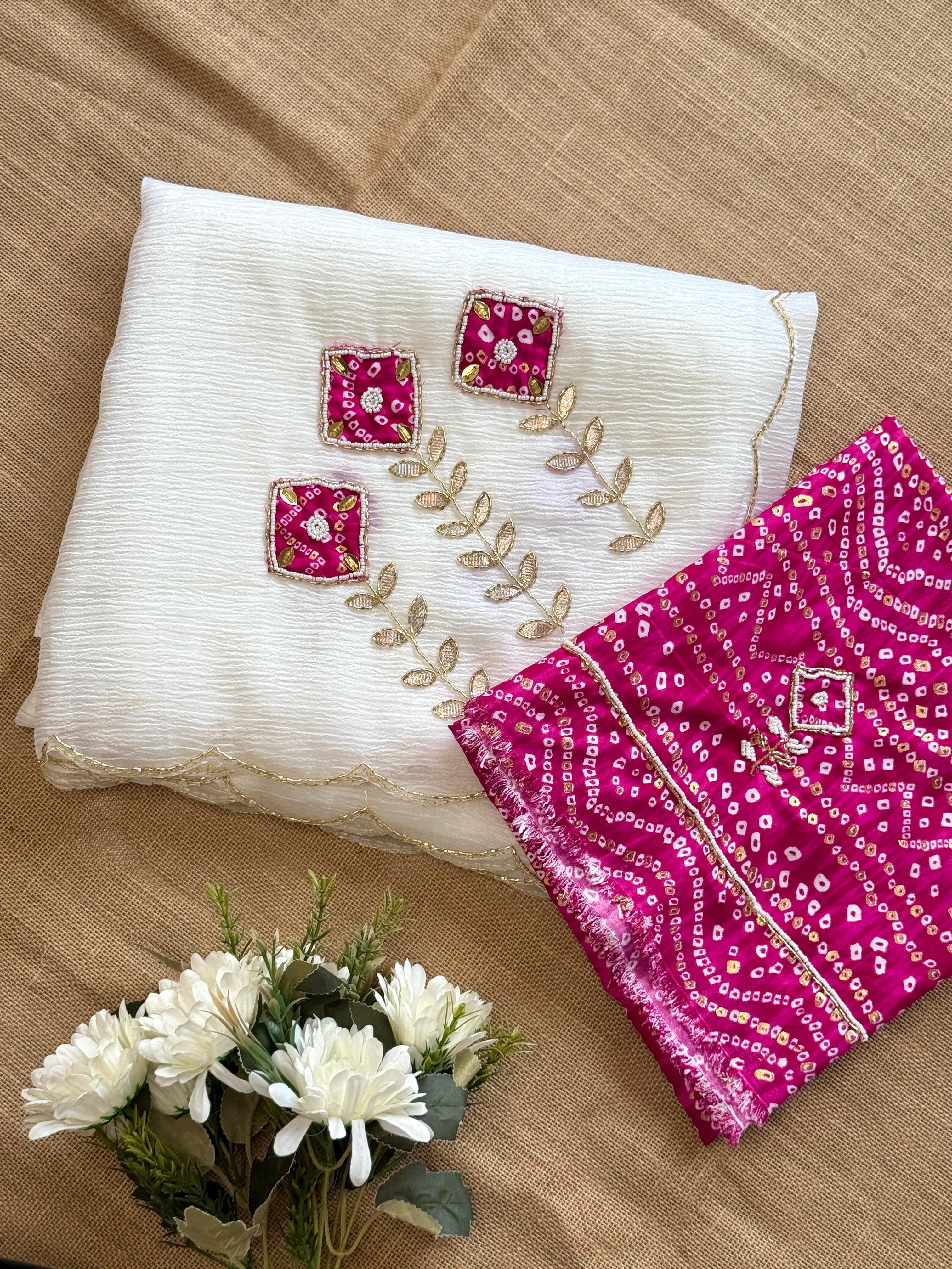  Pure Crush Georgette Chiffon Saree 