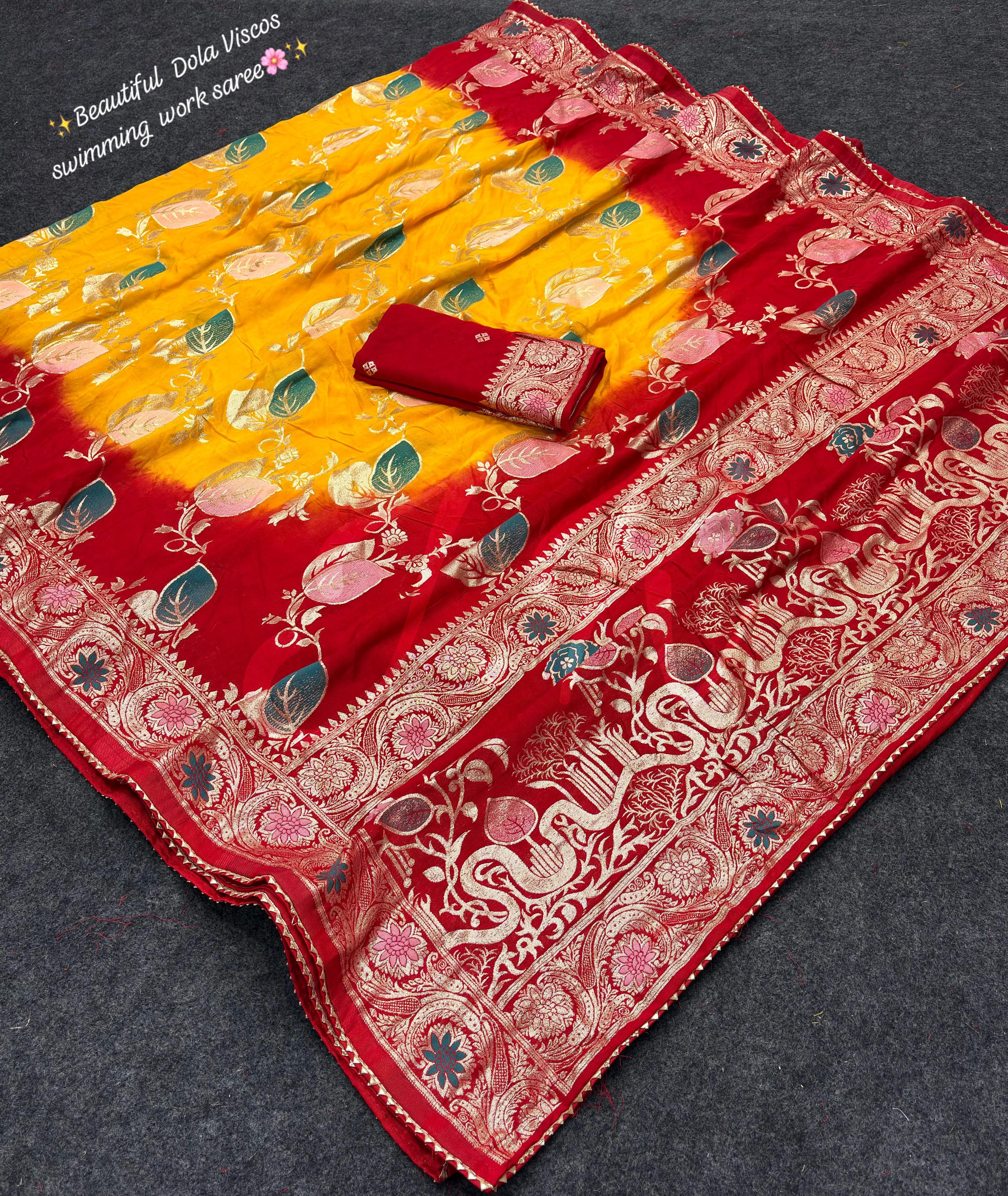 HEAVY RANING BANARASI saree