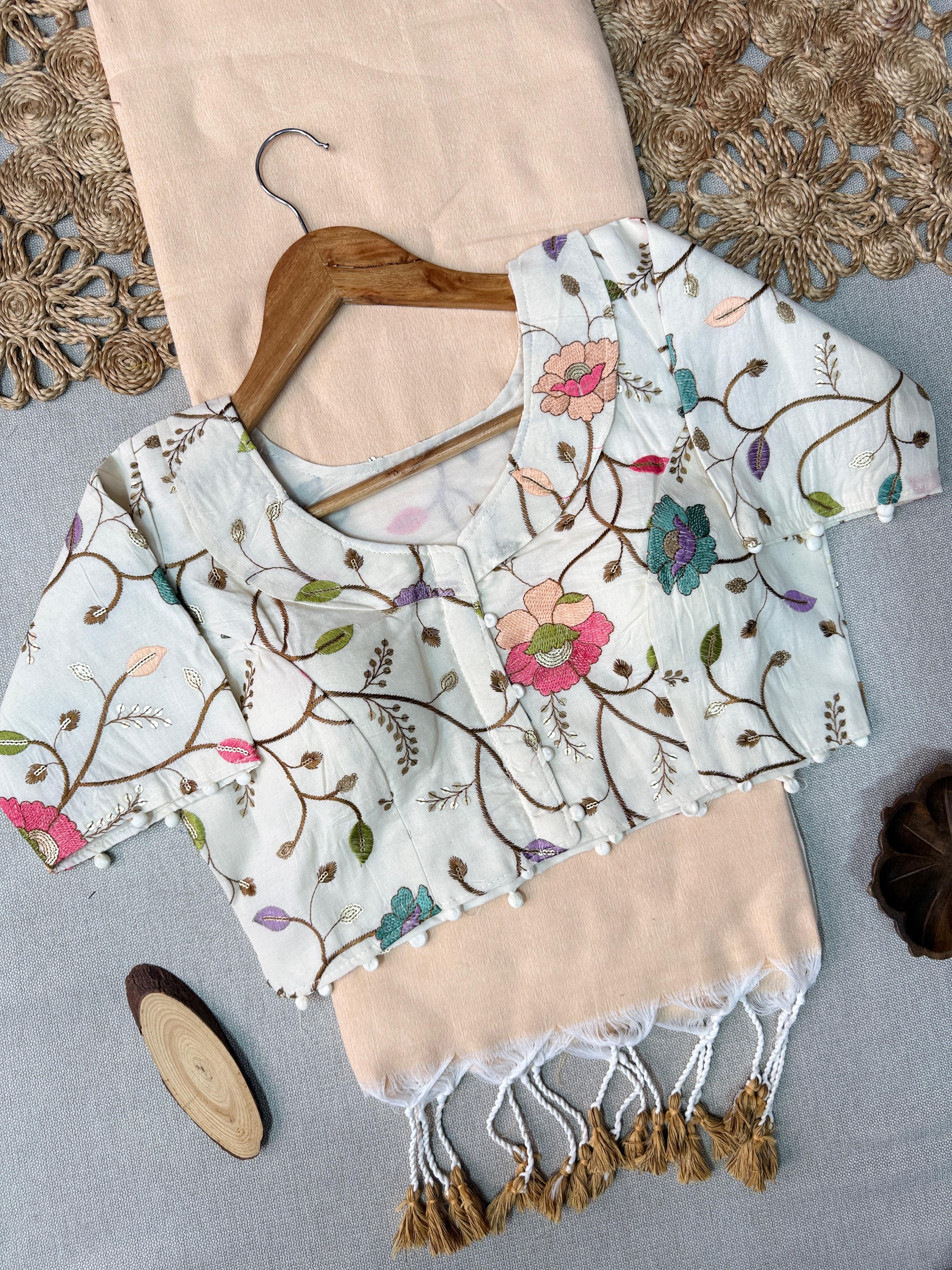 PRESENTING NEW Handloom Khadi  COTTON Saree 