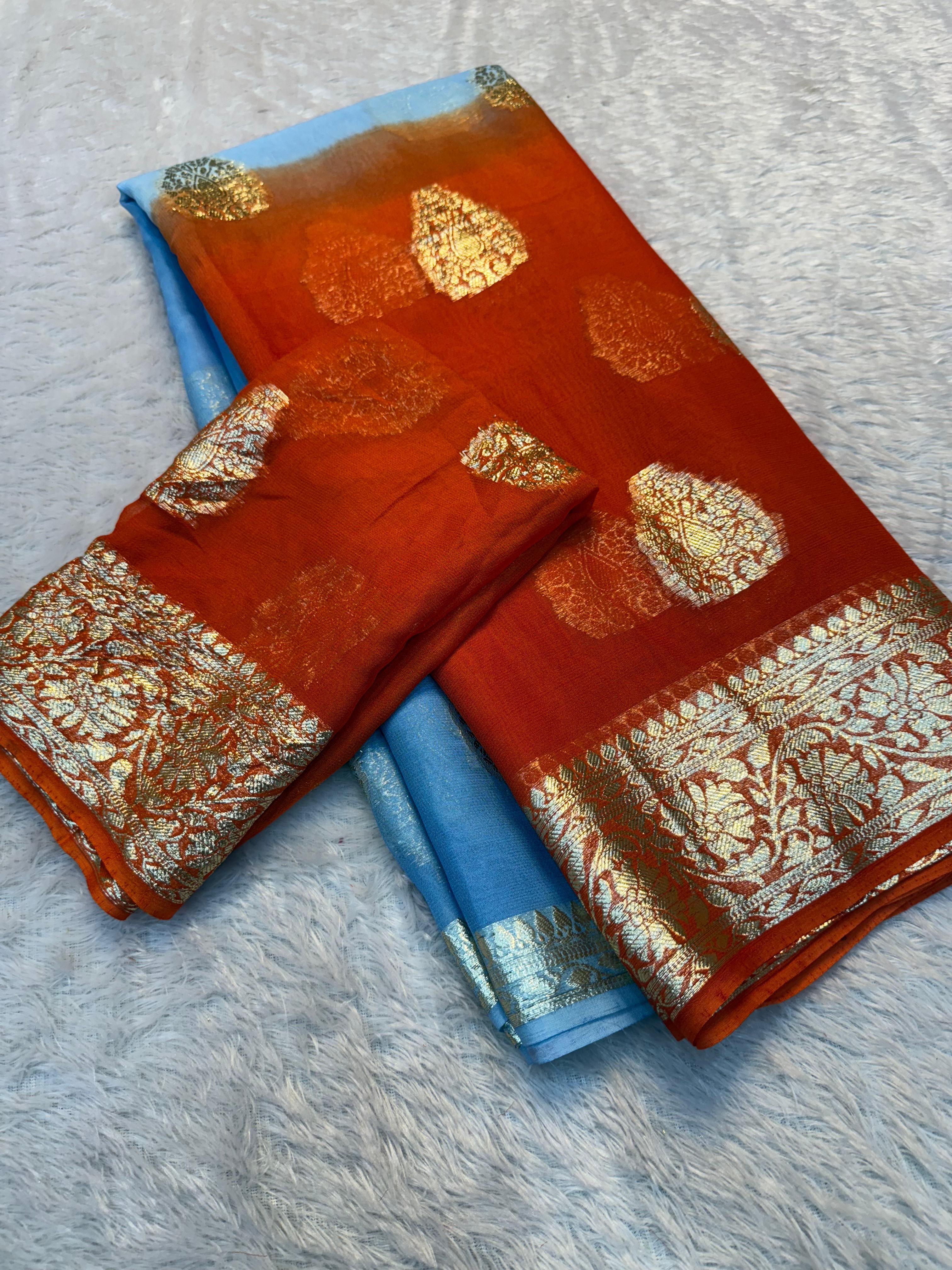 2DViscose Georgette Saree