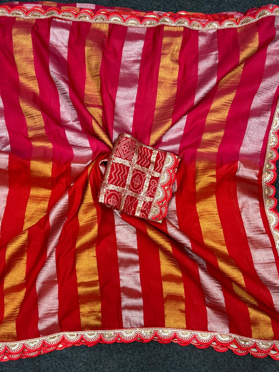 Georgette tissue silk saree